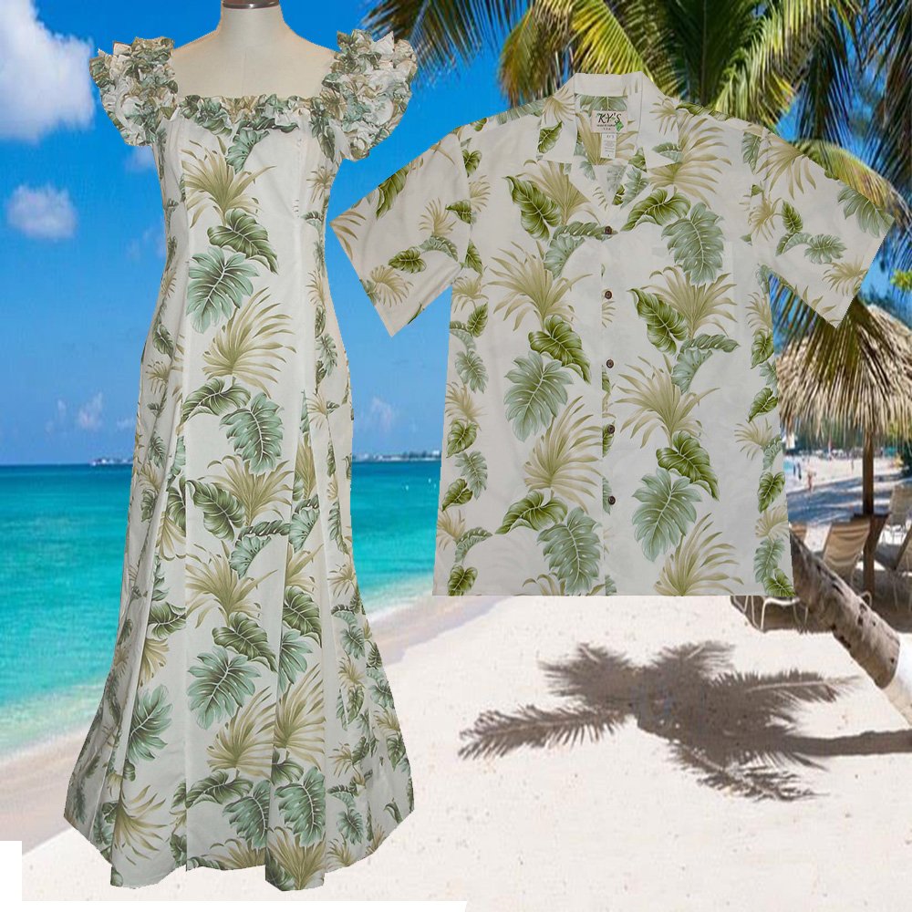 Hawaiian Long Muumuu Dress for Wedding – Matching Family Outfits – Perfect for Beach Ceremonies & Tropical Vacations
