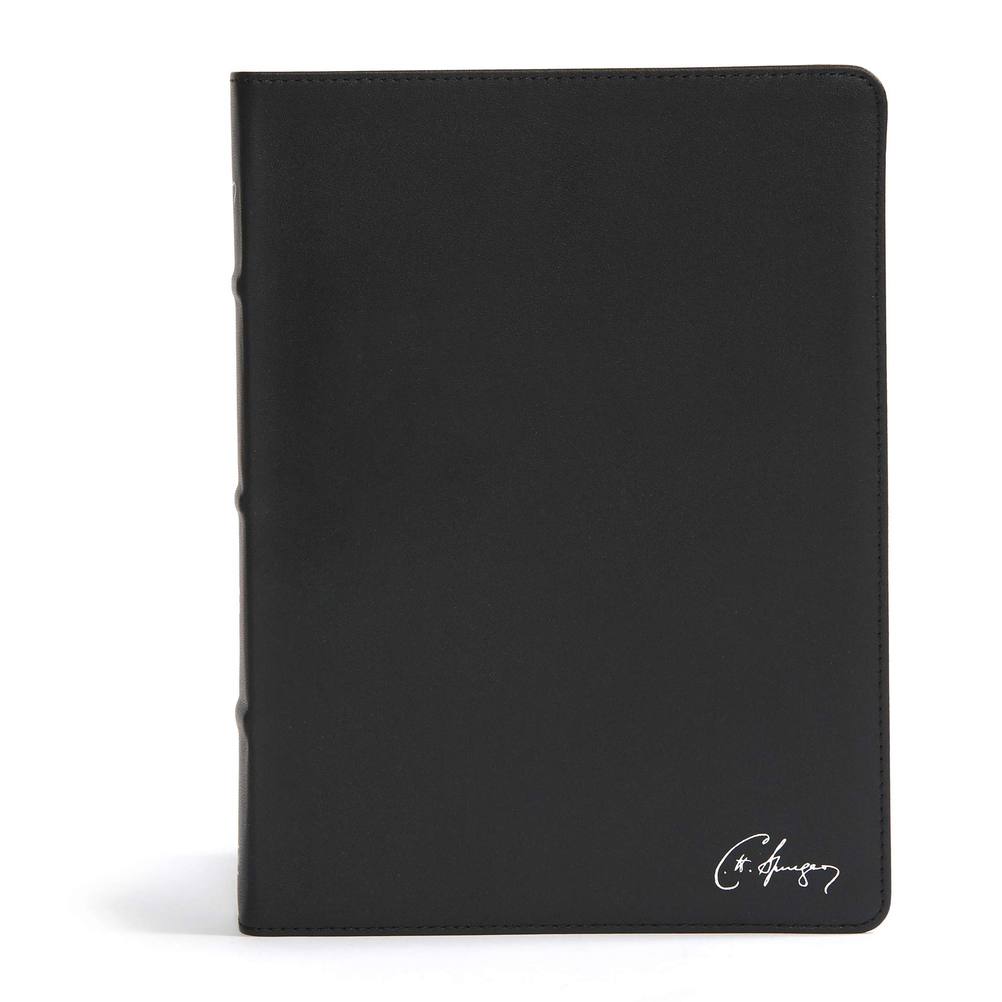 CSB Spurgeon Study Bible - Genuine Black Leather, Black Letter Edition with Study Notes, Commentary, Quotes & Sermon Outlines | Easy-to-Read Serif Font | Perfect for Bible Study, Sermon Preparation & Personal Devotion