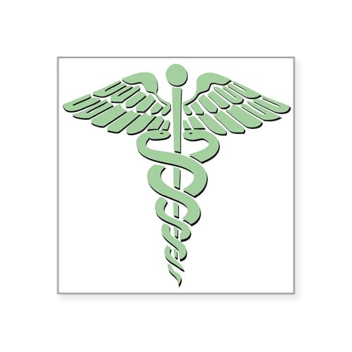 White - Caduceus Sticker