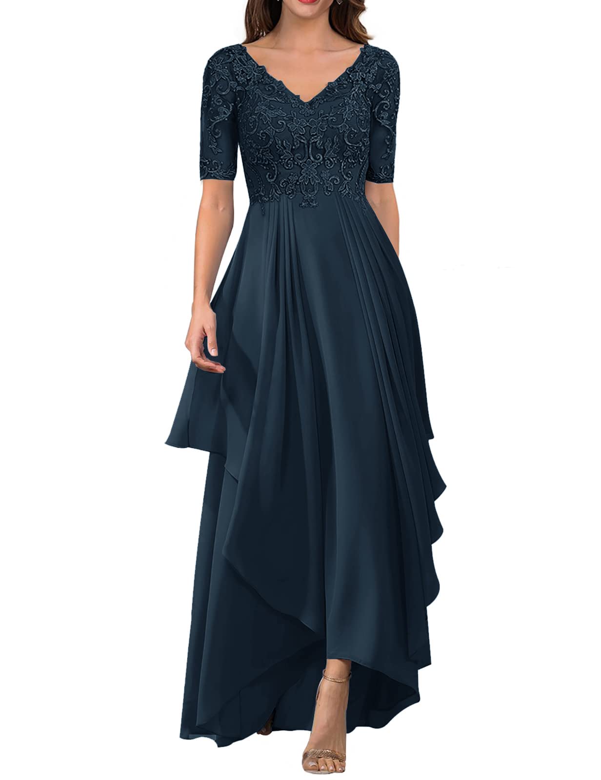 Elegant Mother of The Bride Dresses | Long Formal Evening Gowns for Women | V-Neck Wedding Party & Prom Dresses | Perfect for Weddings, Galas & Special Occasions