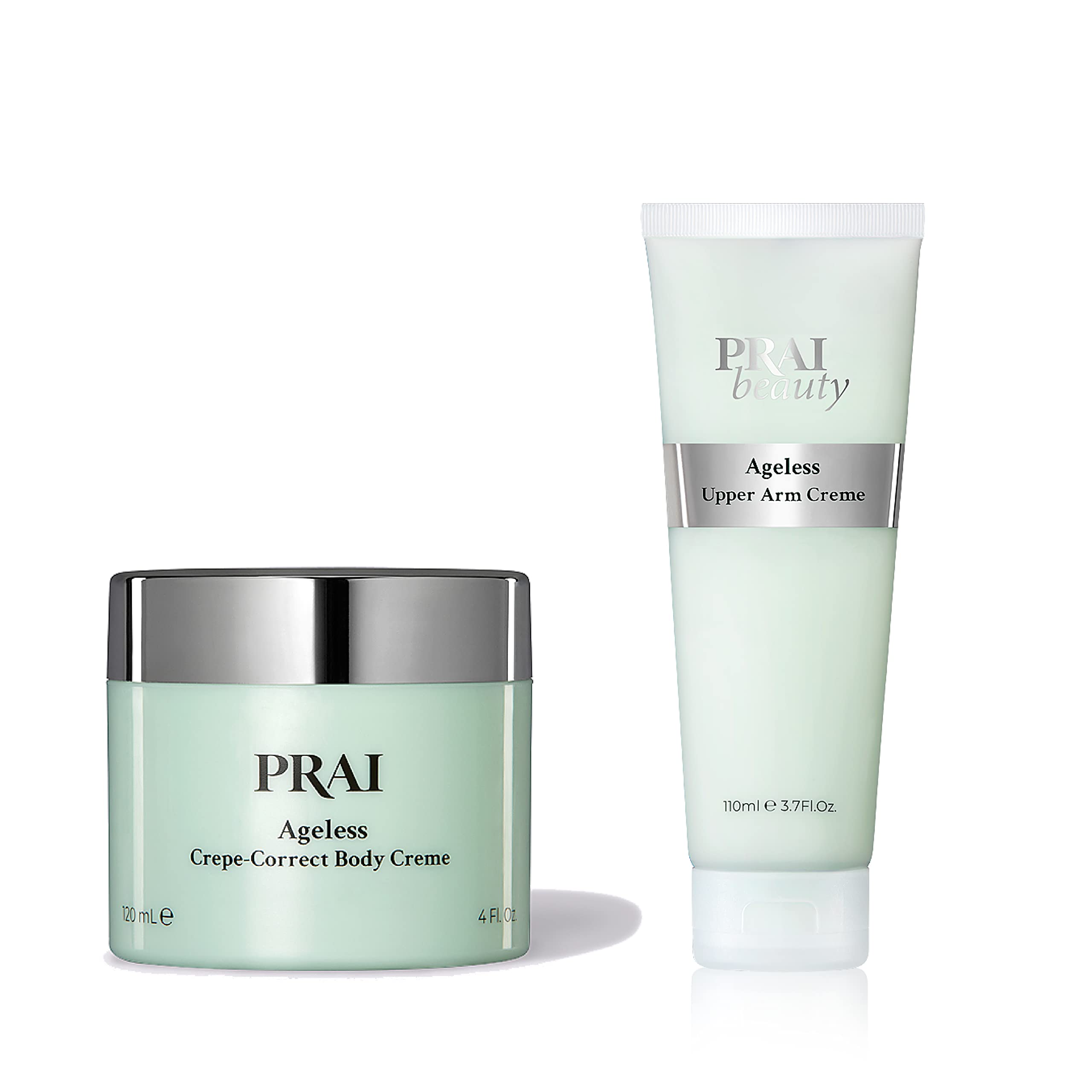 PRAI Beauty Ageless Firming Body Duo - Anti-Aging Arm & Body Cream for Hydration & Skin Tightening - Deeply Moisturizes, Locks in Moisture, Firms Skin - Perfect for Daily Skincare Routine & Post-Workout Recovery
