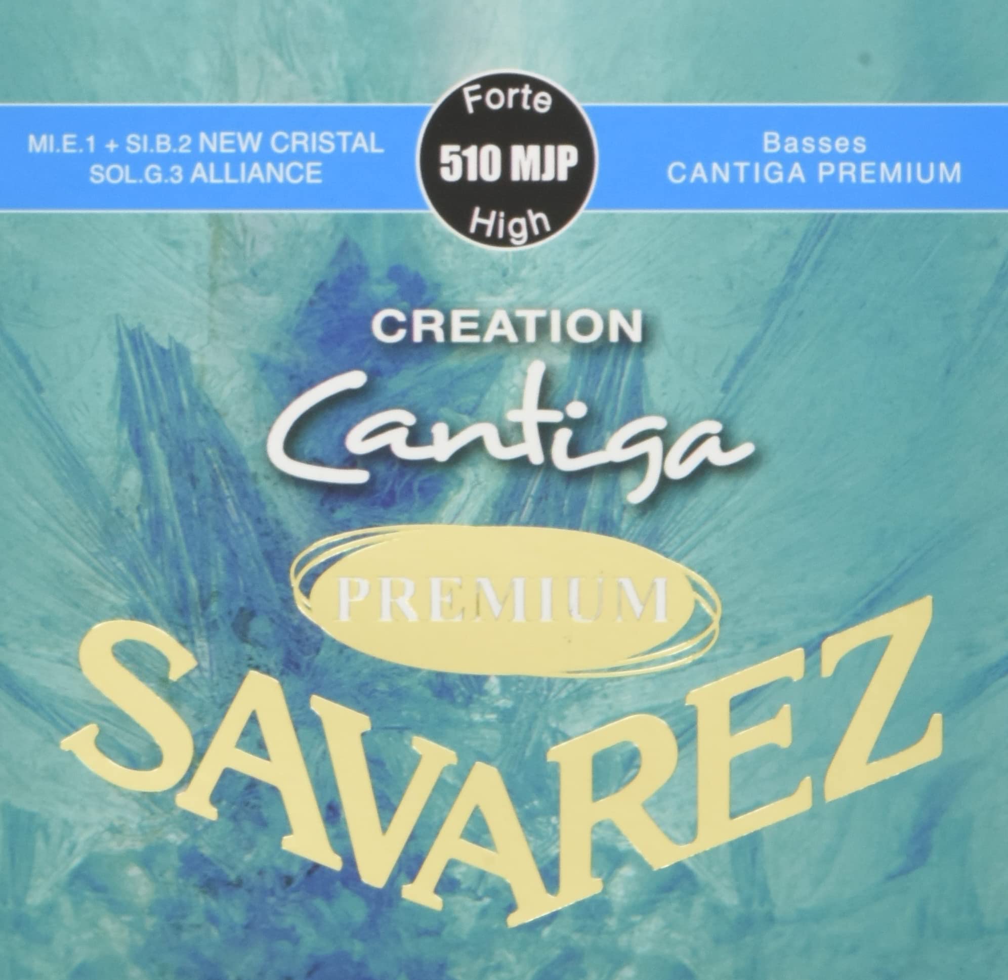 Savarez 510MJP Classical Guitar Strings - Cantiga Basses & Creation Trebles, High Tension Full Set (STSAV51-50489) | Premium Nylon Strings for Professional Classical Guitarists | Perfect for Concerts, Recording & Practice