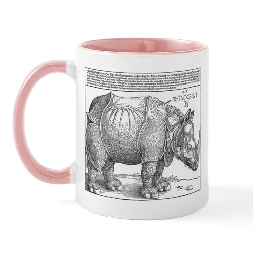 White/Pink Inside - Durer Rhino Mug