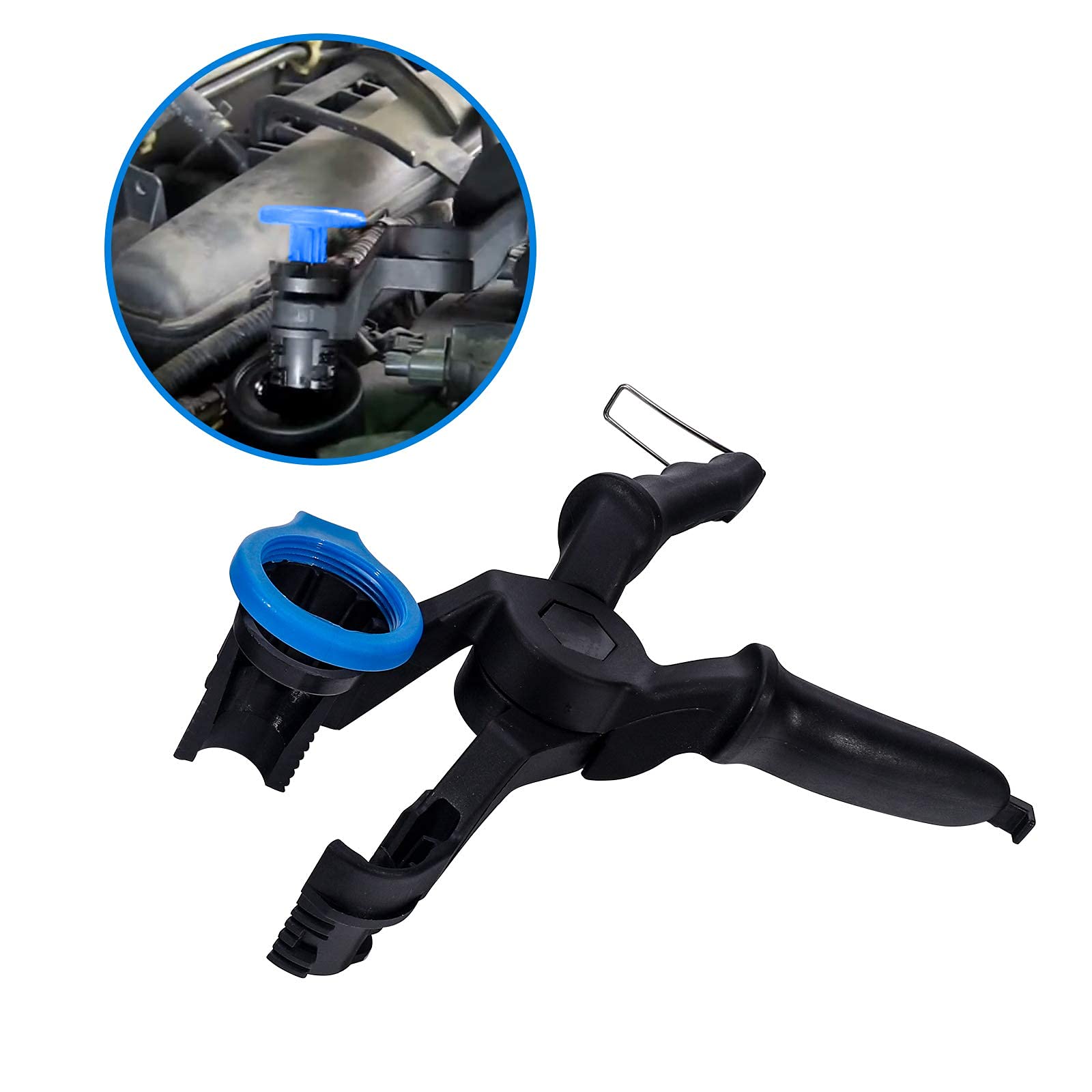3 Mirrors Oil Filter Wrench & Drain Tool Set with Engine Funnel - Compatible with Toyota Lexus Scion Camry Tundra Highlander Sienna 2.0-5.7L Engines (64mm Cartridge Style Oil Filter) - Perfect for DIY Oil Changes & Auto Maintenance