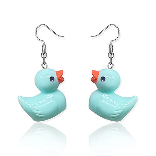 Unique Personalized Yellow Duck Earrings - Lightweight Funny Cute Duck Dangle Drop Earrings for Women & Girls - Charming Jewelry Gift for Birthday, Party, Casual Wear