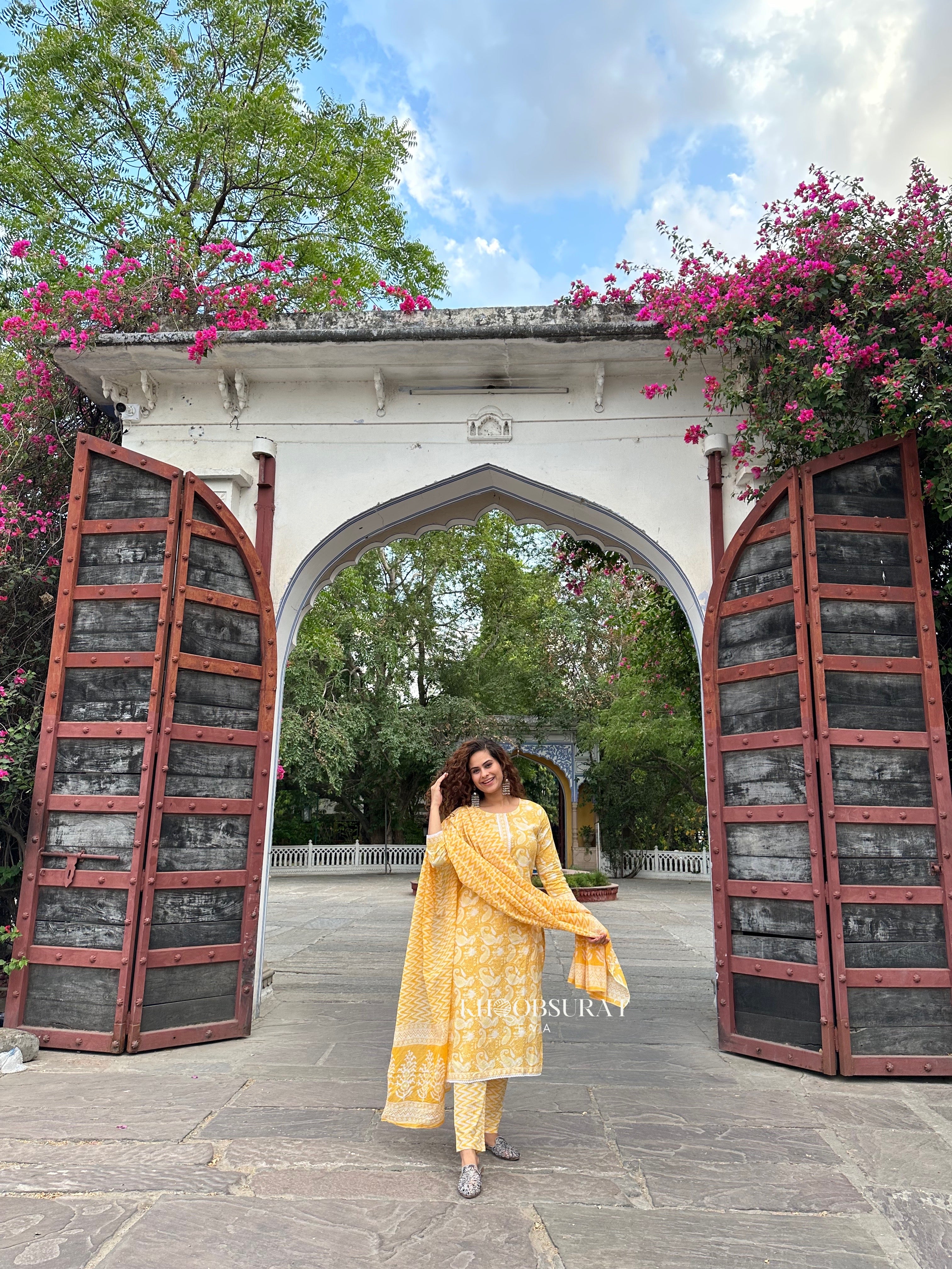 Stylish Sunflower Yellow Kurta Suit Set for Women - Traditional Indian Ethnic Wear for Festivals, Weddings & Special Occasions