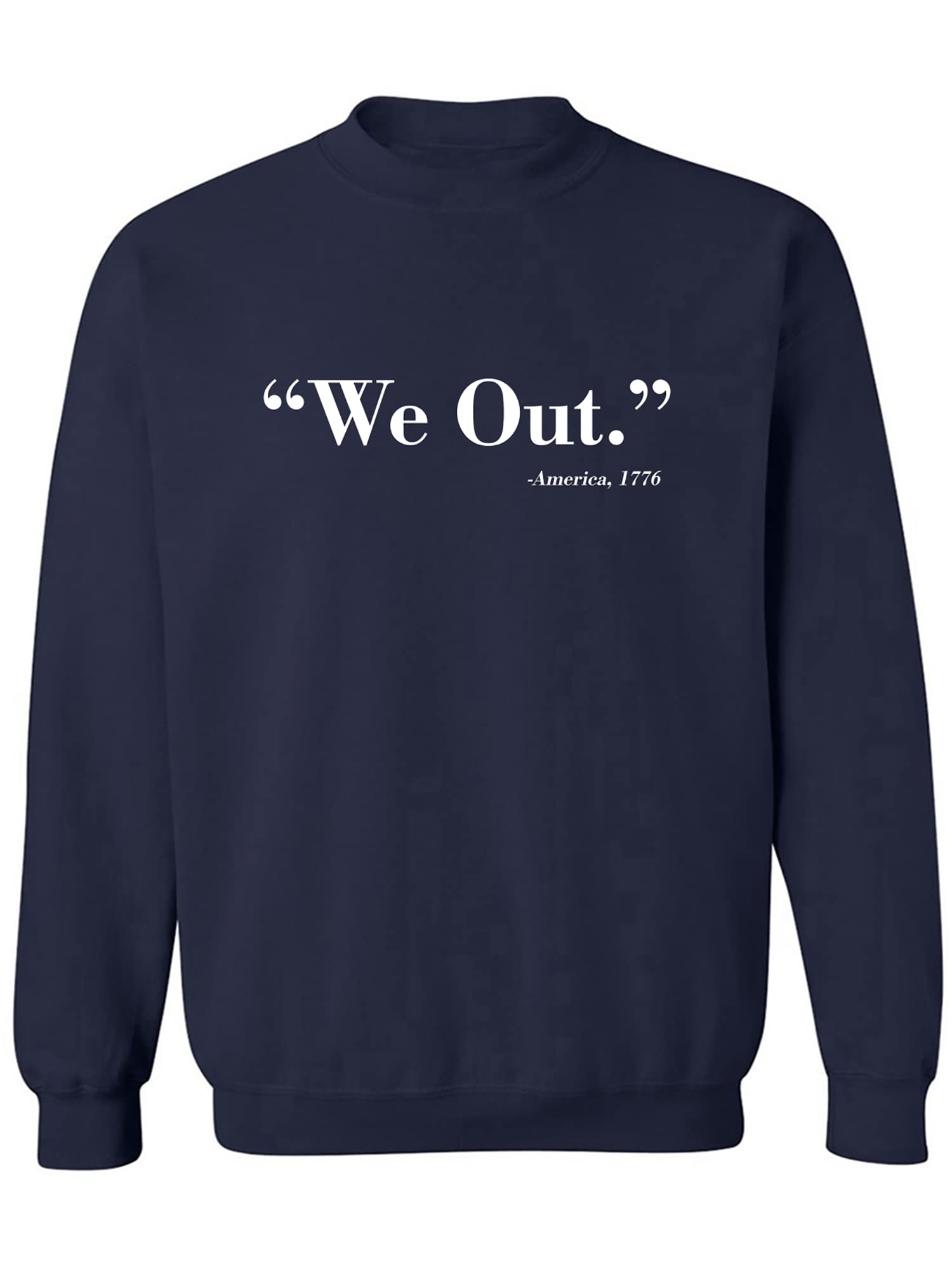 Zerogravitee We Out America 1776 Vintage Crewneck Sweatshirt | Patriotic Unisex Pullover for Men & Women | Perfect for 4th of July, Independence Day & Casual Wear