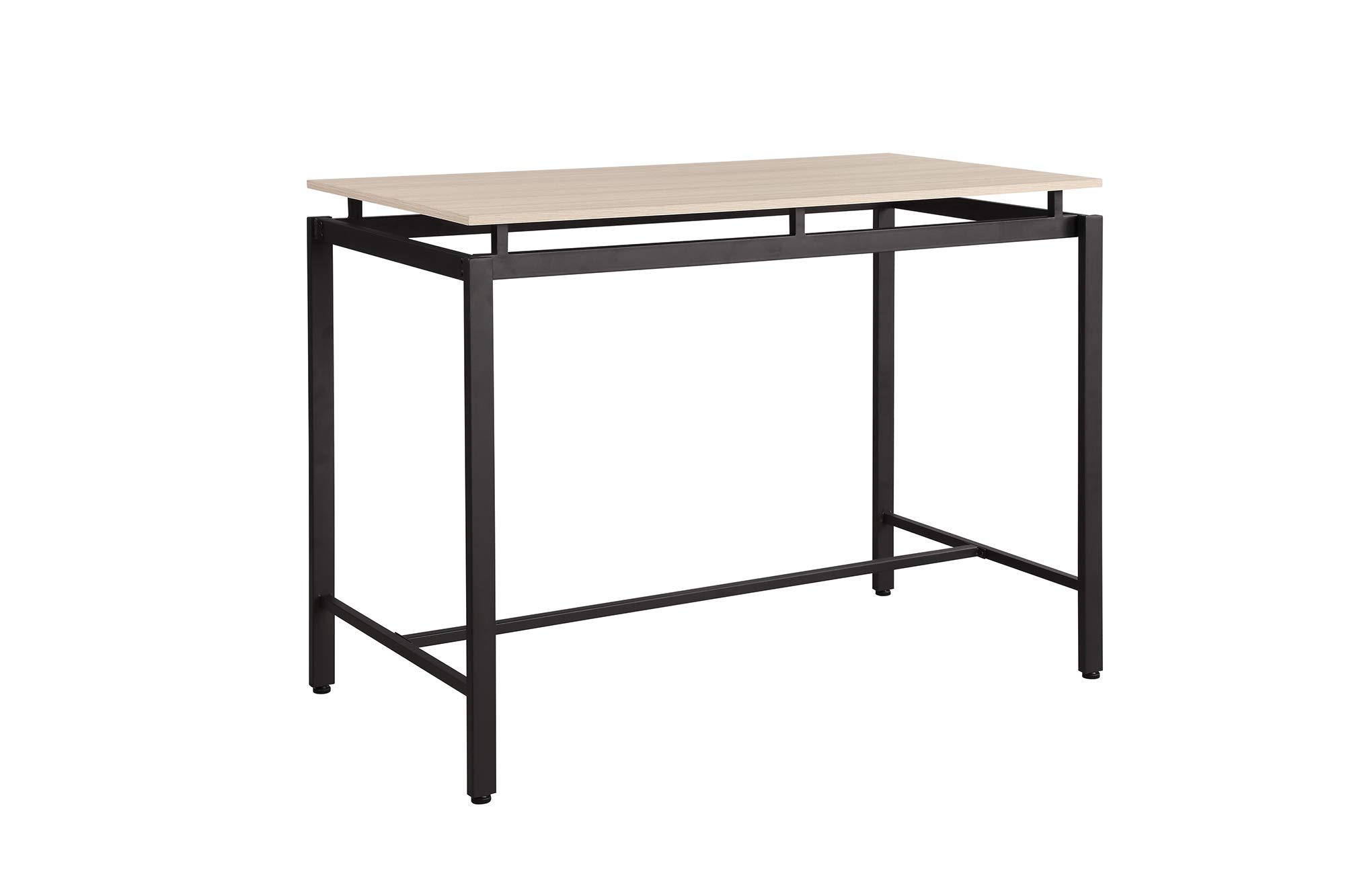 Modern 5-Piece Counter Height Dining Set - Wooden Kitchen Table & Chairs with Metal Legs, Beige - Perfect for Small Spaces, Breakfast Nooks & Contemporary Kitchens