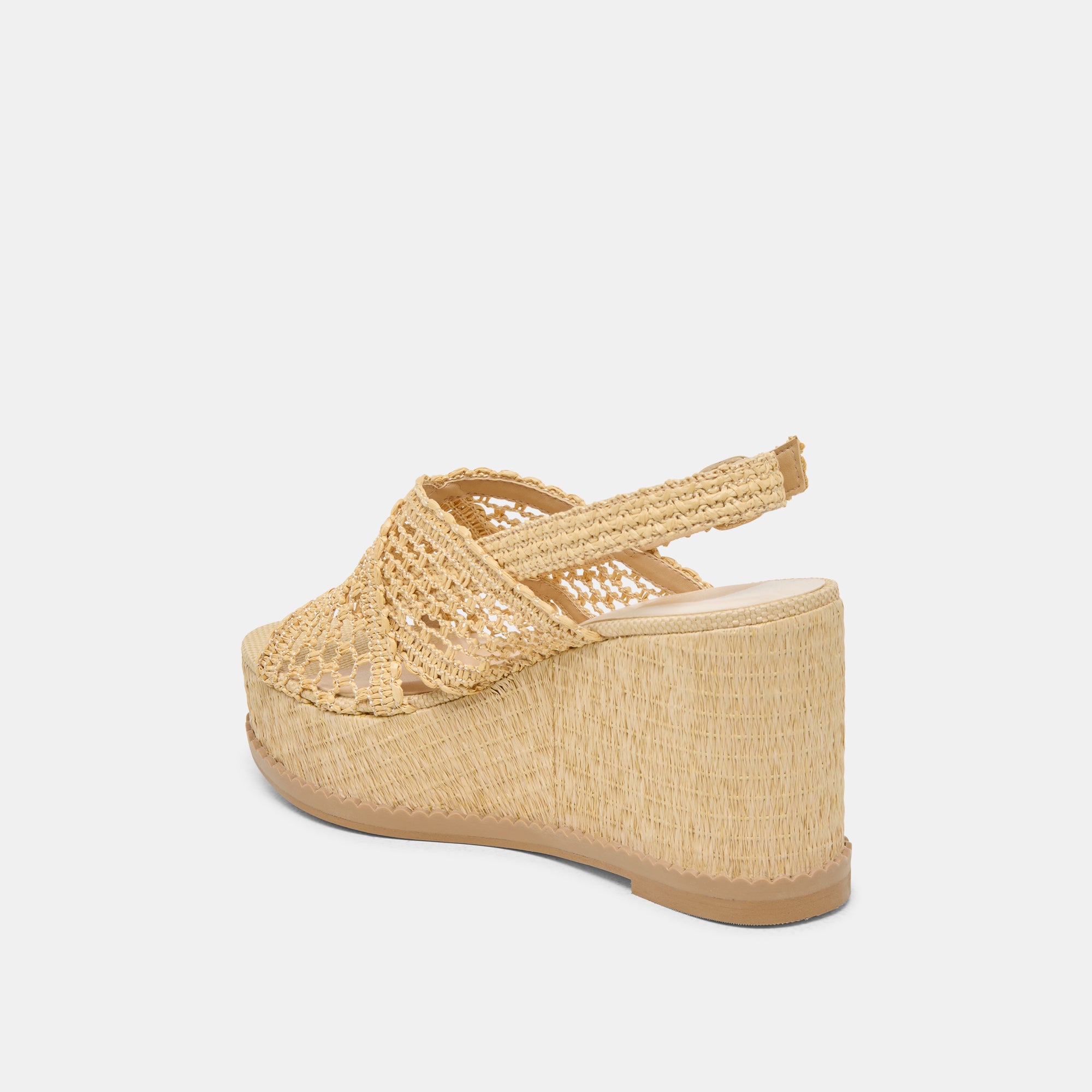 DEXLER Women's Natural Woven Raffia Wedge Sandals - Comfortable Summer Beach Wedges for Outdoor, Vacation & Casual Wear