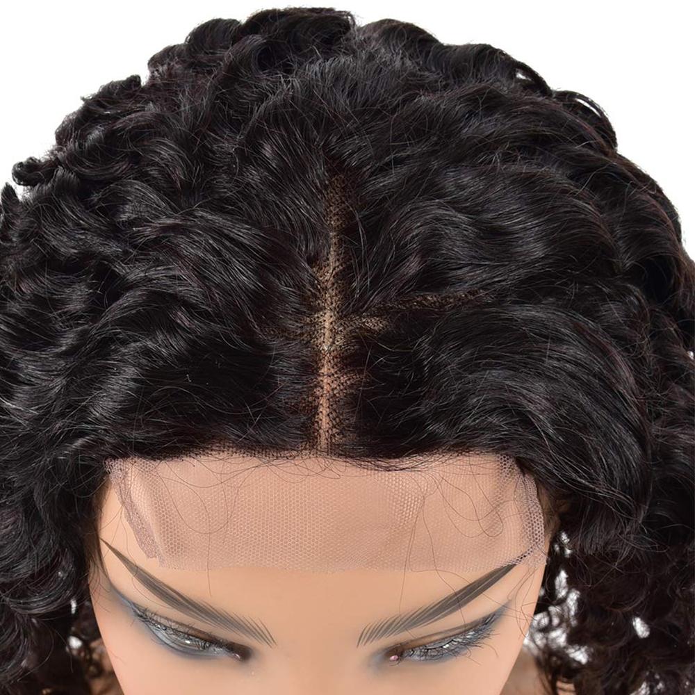 180% Density Deep Wave 4x4 Lace Closure Wig - Natural Black Human Hair | Perfect for Protective Styling, Everyday Wear & Special Occasions