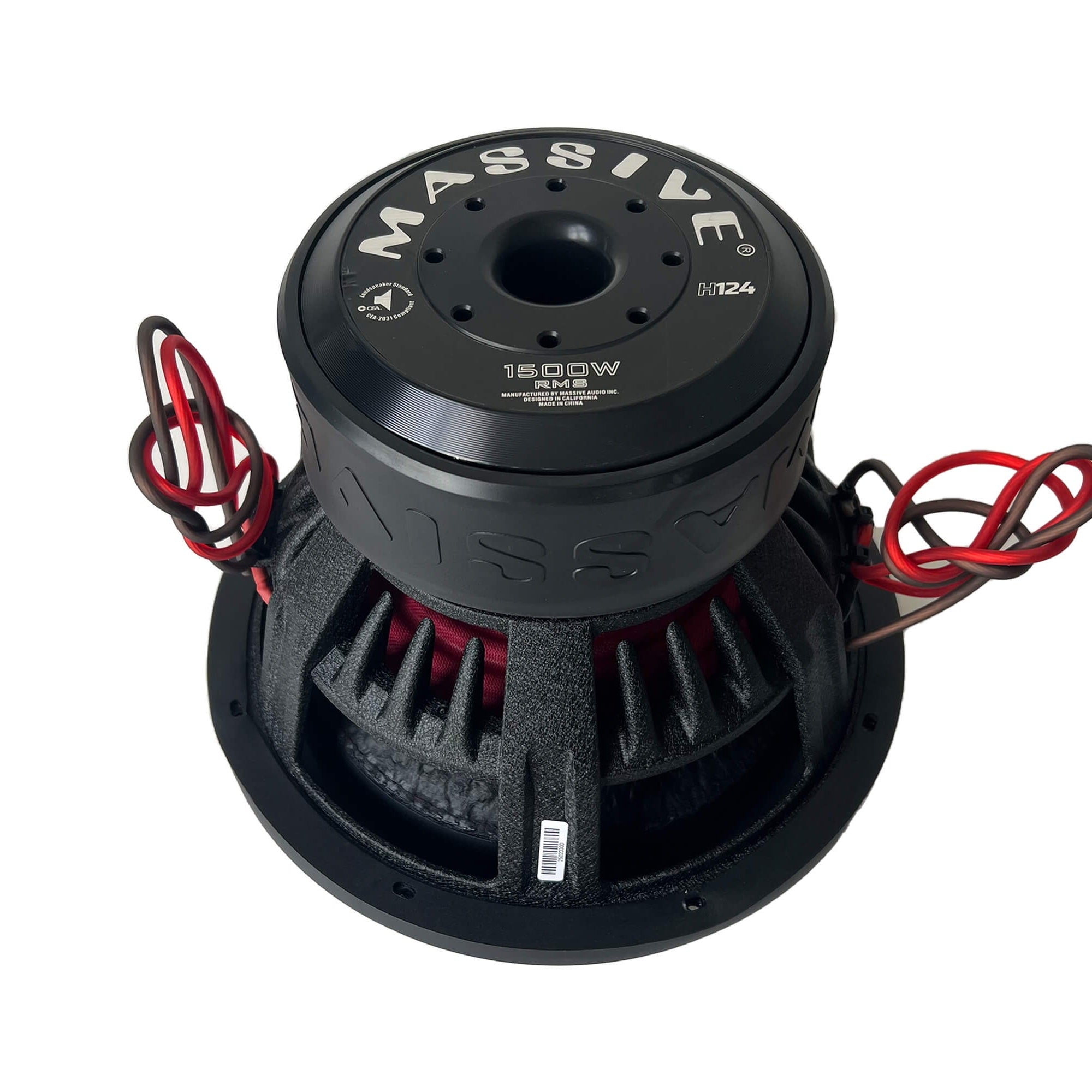 H124 12-Inch 1500 Watts RMS Dual 4 Ohm 3 Voice Coil Mega Subwoofer - Powerful Bass for Car Audio & Home Theater Systems