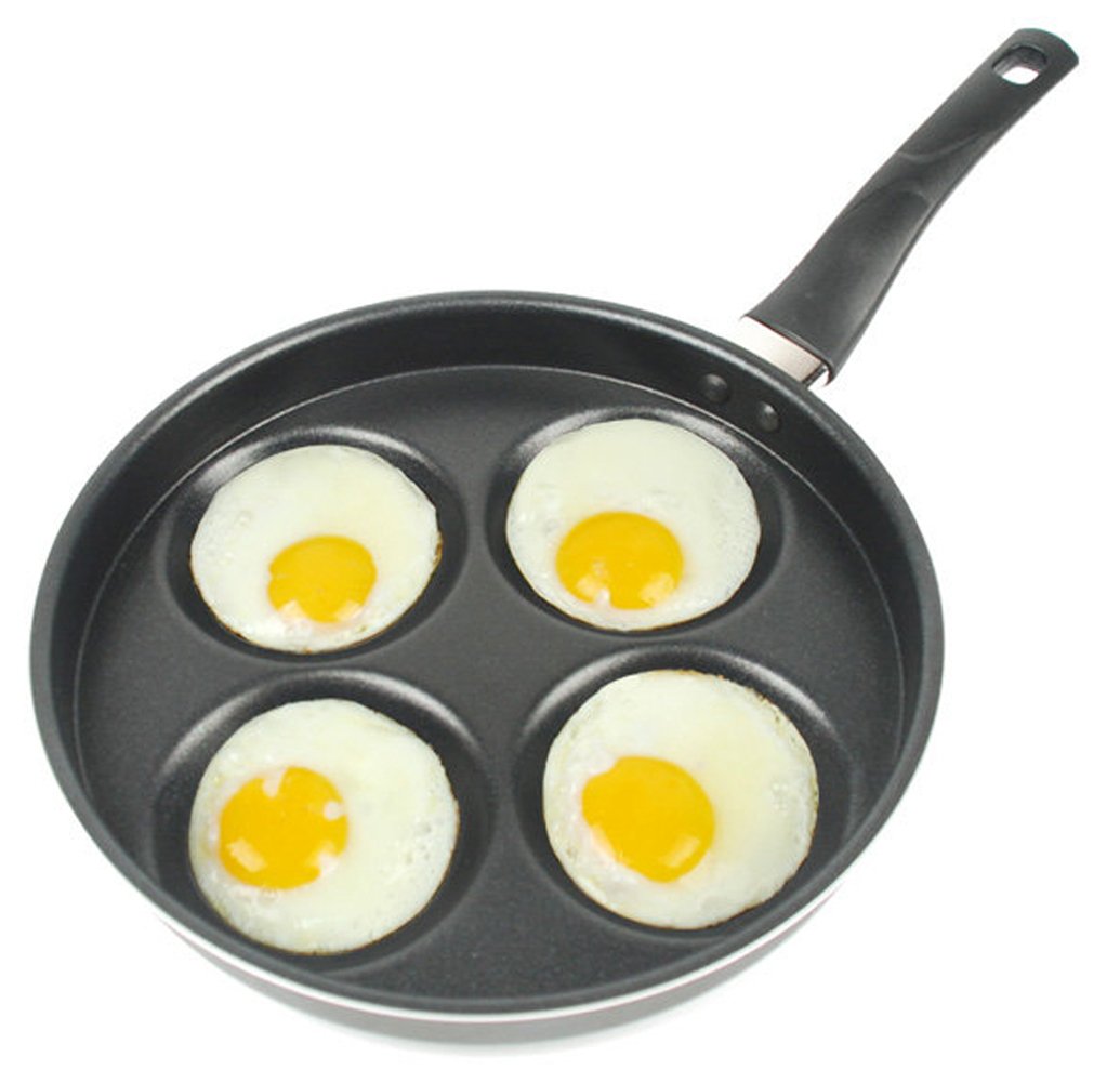 Non-Stick Egg Pan - 8 Inch Pancake & Frying Pan with Lid, Perfect for Eggs, Omelets & Breakfast Cooking - Ideal for Home Kitchen, Camping & RV Use