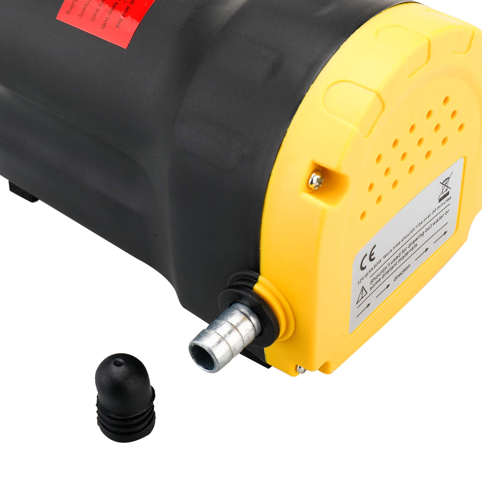 NovelBee 12V 60W Diesel Oil Extractor Pump - Heavy Duty Scavenge Suction Transfer Pump with Hose & Clamps for Engine Oil Change, Marine, RV & Automotive Maintenance