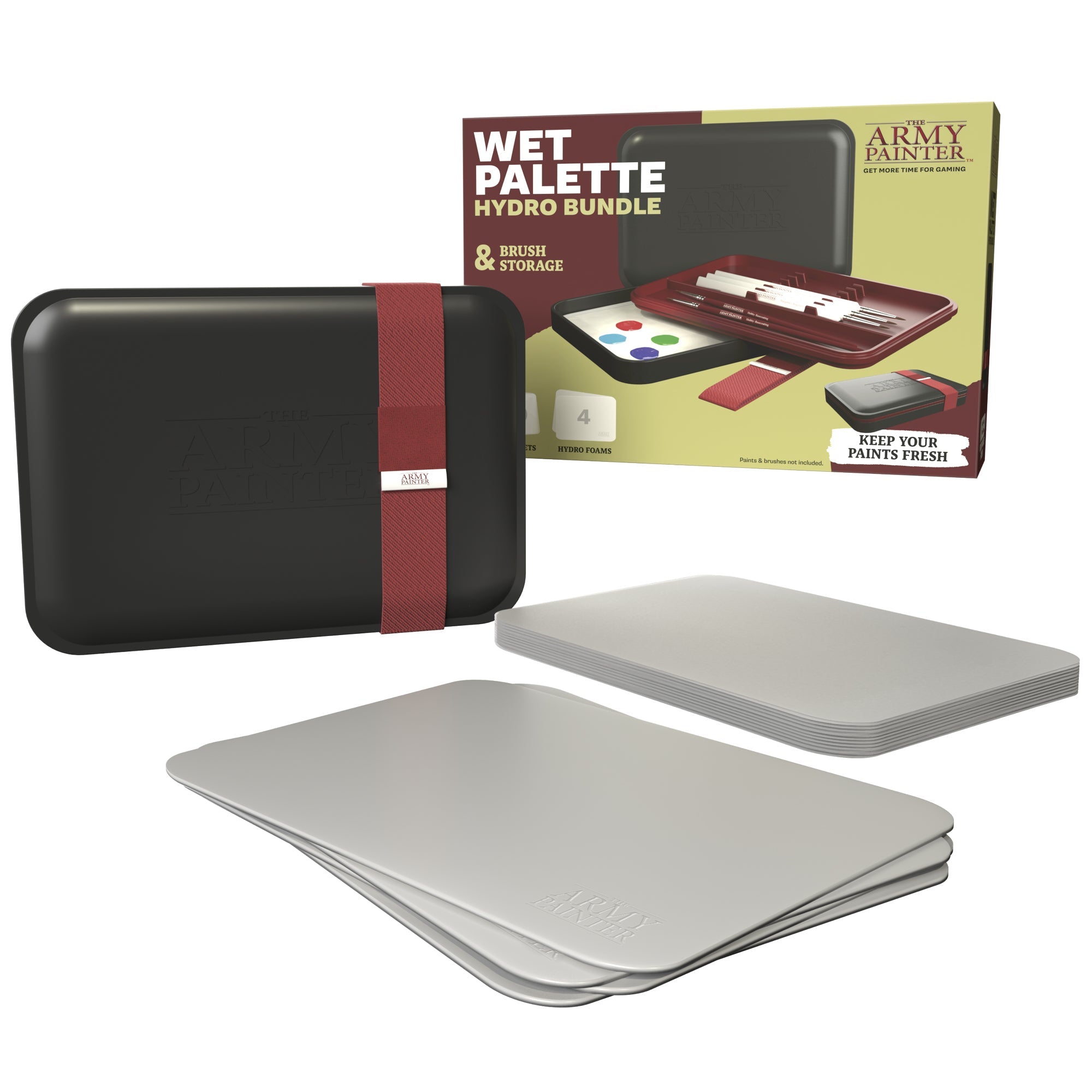 Professional Wet Palette Hydro Bundle for Acrylic & Watercolor Painting - Perfect for Artists, Hobbyists & Miniature Painters - Keep Paints Moist & Work Longer