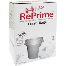 AccuFit RePrime 13 Gallon Trash Can Liners - Heavy Duty Garbage Bags (50 Count) - Perfect for Kitchen, Office & Outdoor Waste Disposal