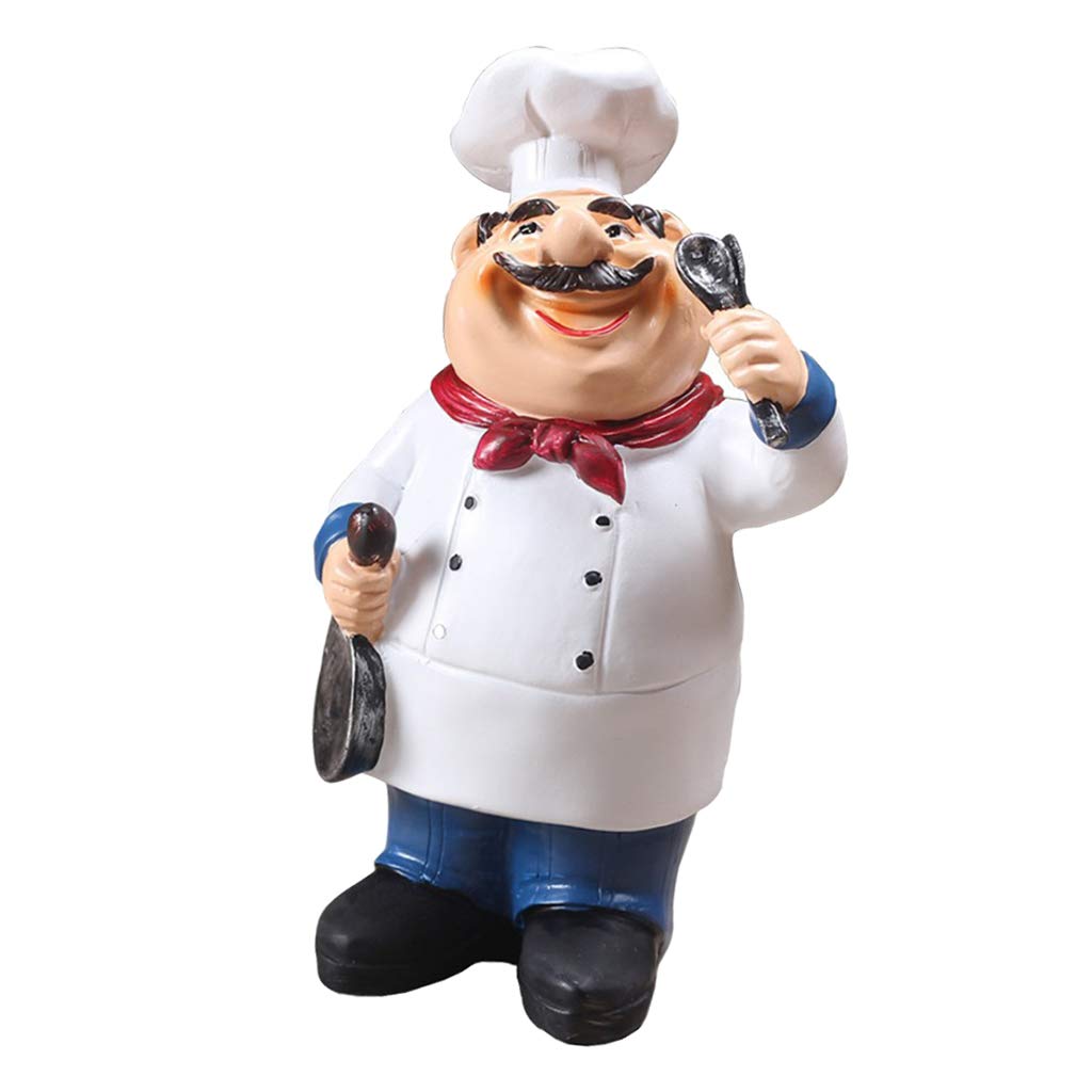 Chef Figurine Set - Elegant Tabletop Centerpiece Decor for Kitchen, Dining Room & Home Collection | Perfect for Housewarming Gifts, Restaurant Decor & Collectors