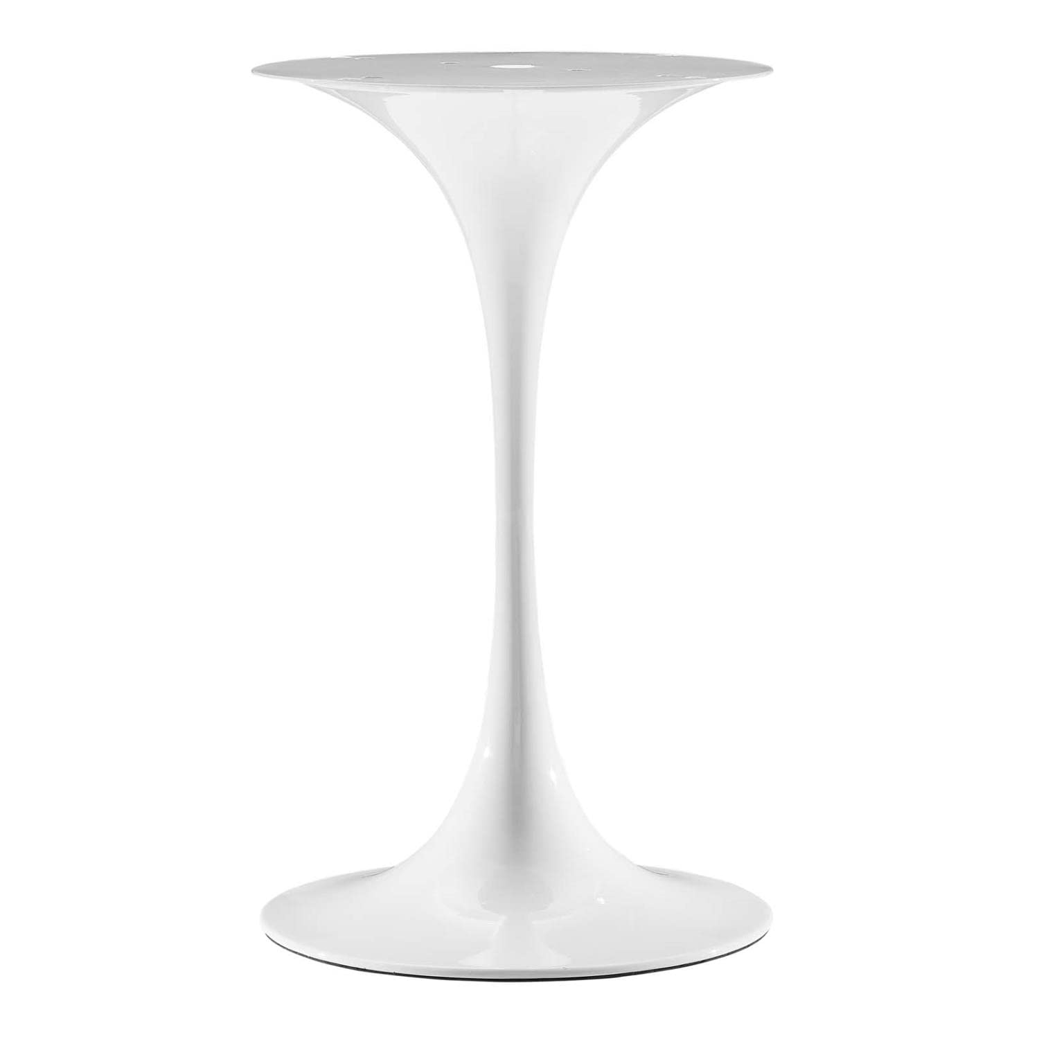 Modway Lippa Round Marble Side Table - White Finish Modern End Table for Living Room, Bedroom & Office - EEI-5680-WHI-WHI