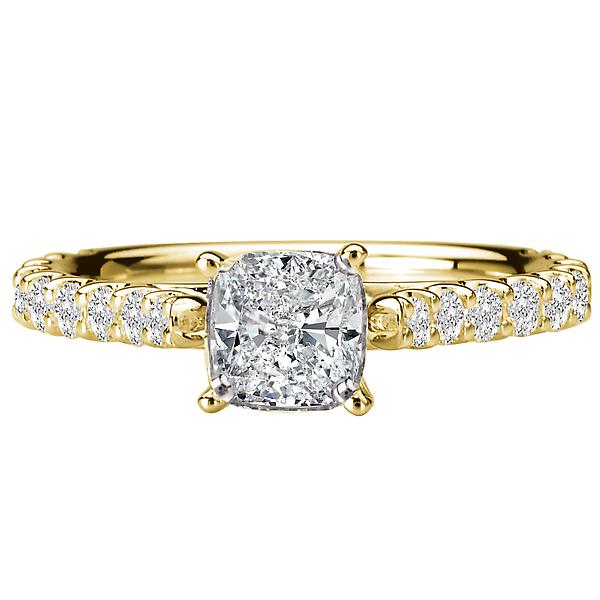 14KT Gold 1.5 CTW Diamond Accent Cathedral Engagement Ring for Women - Perfect for Weddings, Proposals & Anniversary Gifts