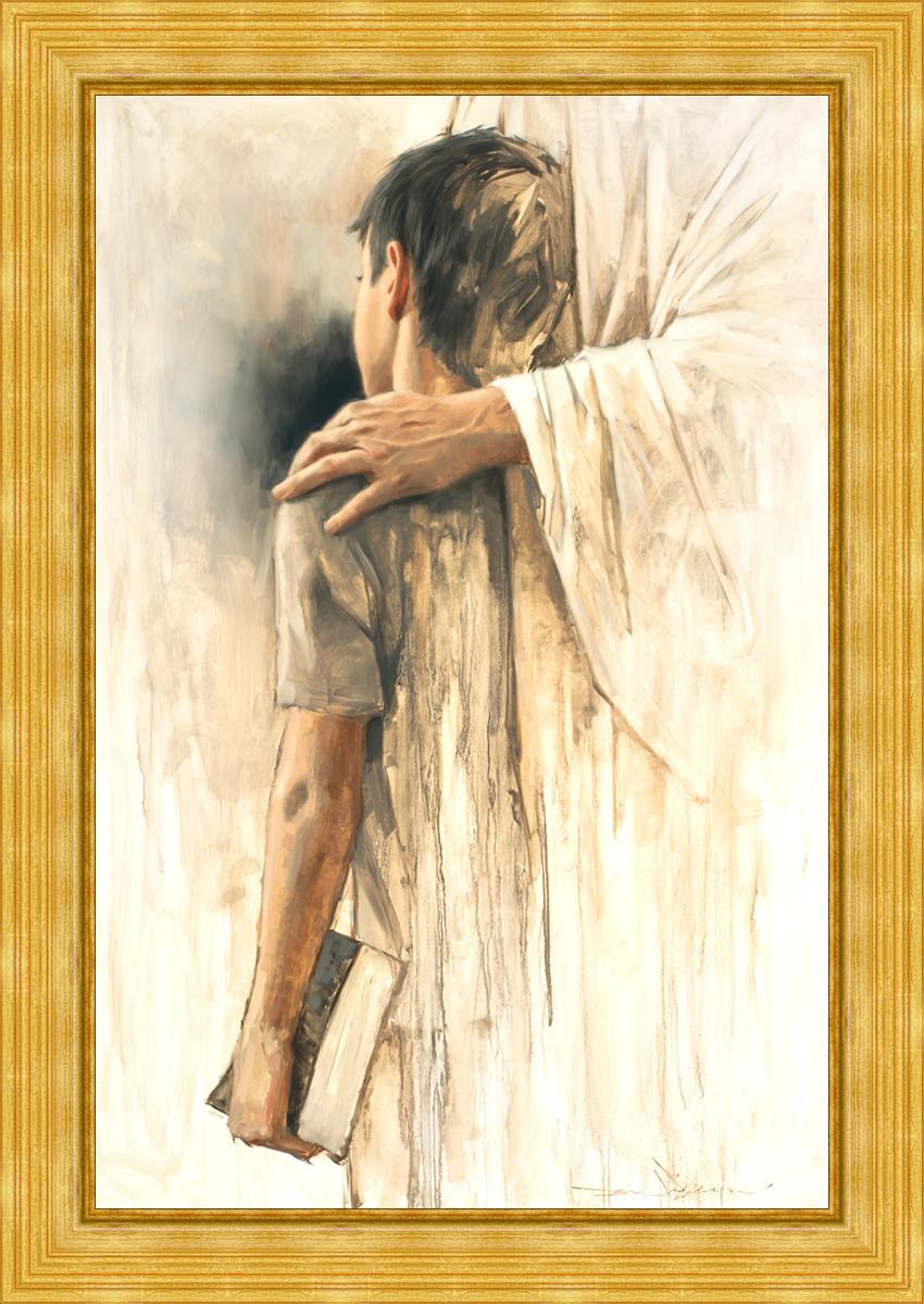 Leaning on His Love Large Wall Art - Inspirational Christian Home Decor for Living Room, Bedroom & Office - Perfect Gift for Faith-Based Spaces