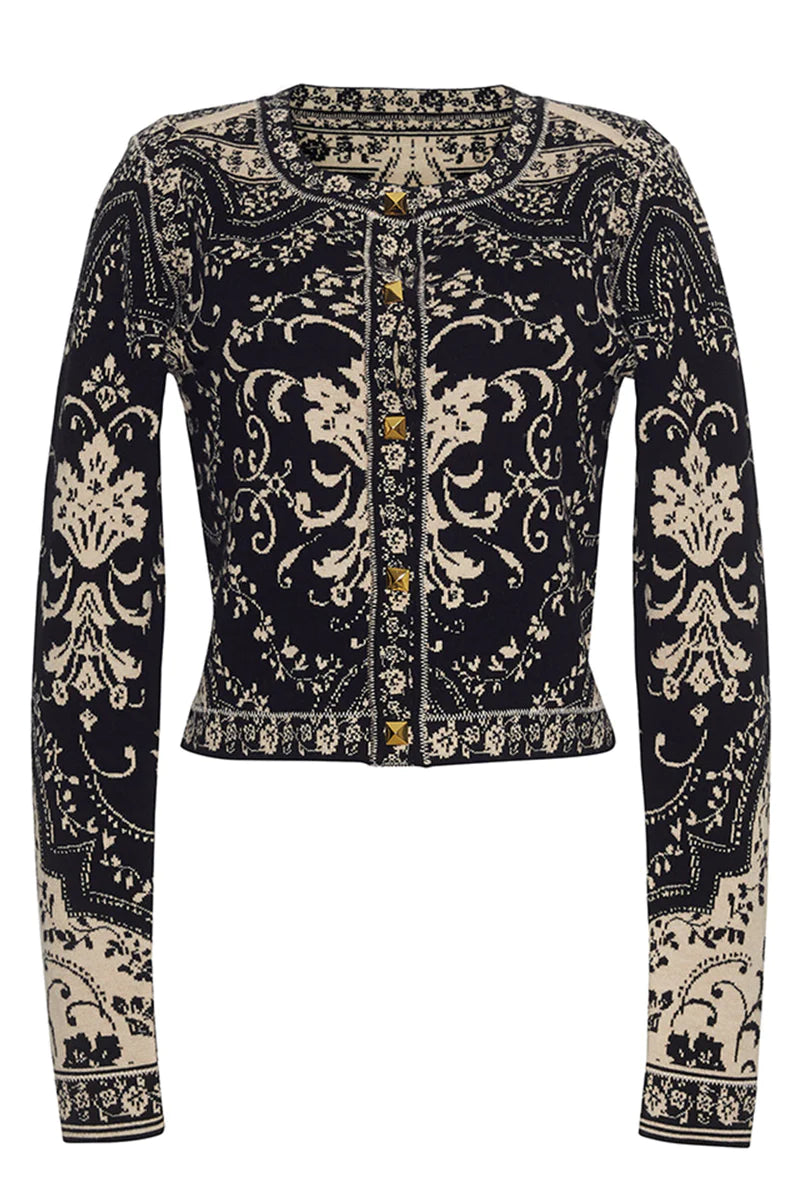 Alessa Jacket - Black Scroll Terrace | Stylish Women's Outerwear for Fall & Winter | Perfect for Casual Outings & Outdoor Adventures