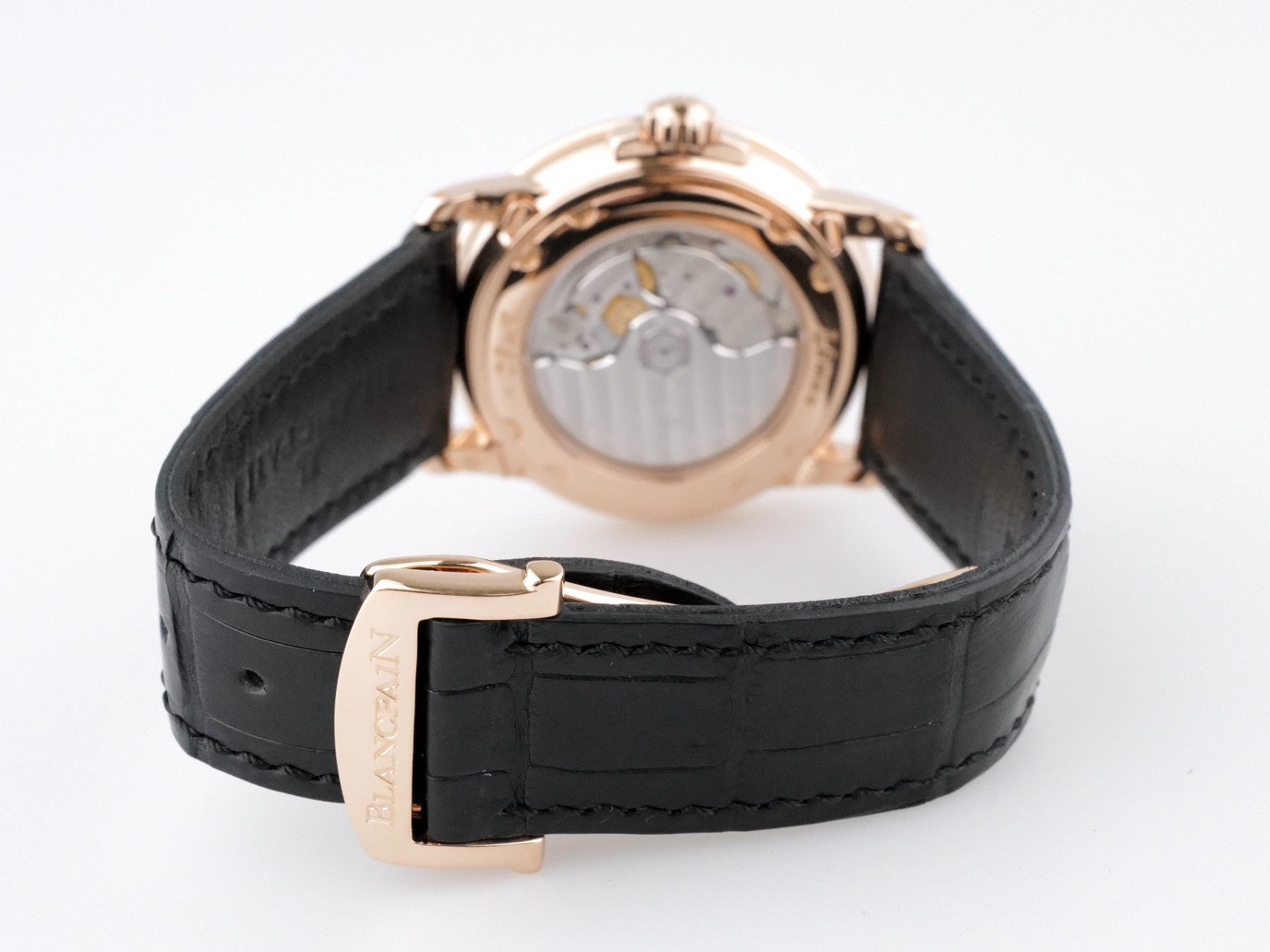Blancpain Leman Moon Phase Complete Calendar 18K Rose Gold Men's Luxury Watch - Perfect for Formal Events, Business Meetings & Special Occasions