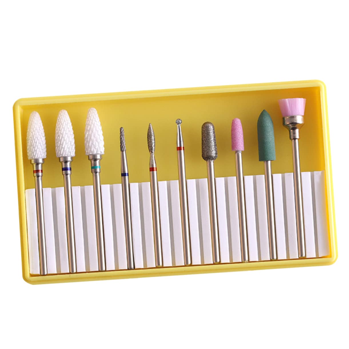 DOITOOL Professional Nail Drill Kit - 1 Set Steel & Tungsten Drill Bits, Ceramic Grinding Head for Manicure, Pedicure, Grooming & Cuticle Care | Perfect for Salon, Home Nail Care & DIY Beauty