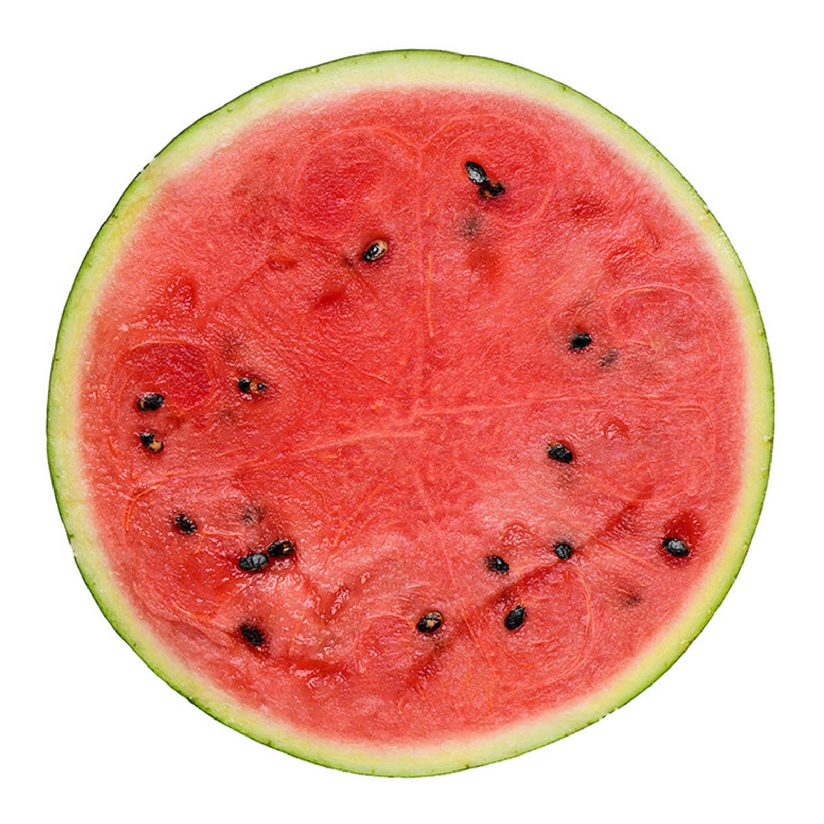Liveinu Flannel Fleece Blanket - 58 Inch Round Watermelon Wrap Throw Blanket, Funny Realistic Novelty Food Design - Perfect for Sofa, Bed, Picnics & Gift Giving