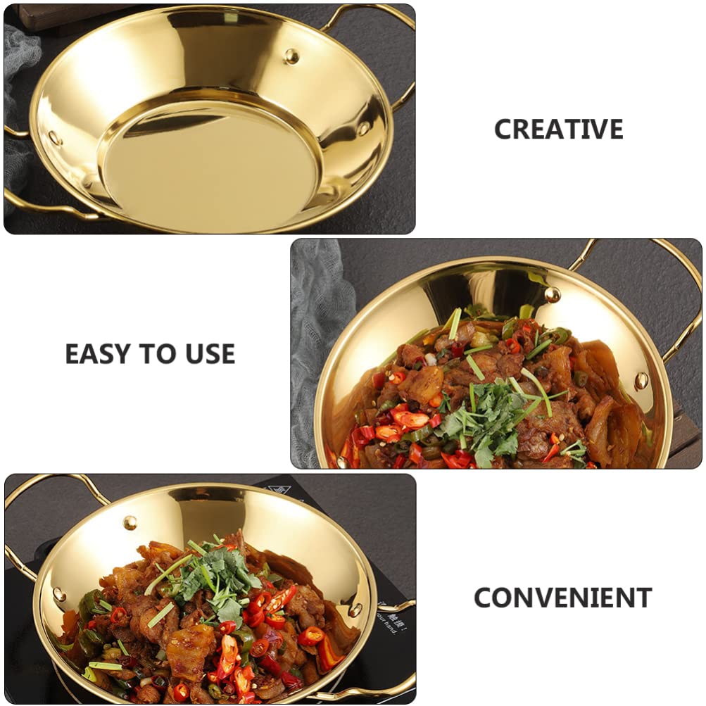 Premium Stainless Steel Griddle Pan - Multi-Purpose Alcohol Pot, Noodle Cooker & Everyday Kitchen Cookware for Home Cooking, Reheating & Stockpot Use - Ideal for Camping, Dorm Life & Birthday Gifts