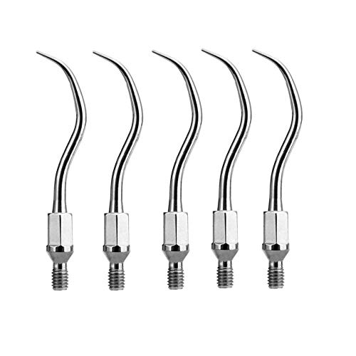 5 Pack Dental Air Scaler Insert Tips GK1 - Professional Stainless Steel Tartar Remover for Teeth Cleaning - Perfect for Dentists & Home Dental Care - Remove Calculus, Plaque & Bacteria Above Gum Line