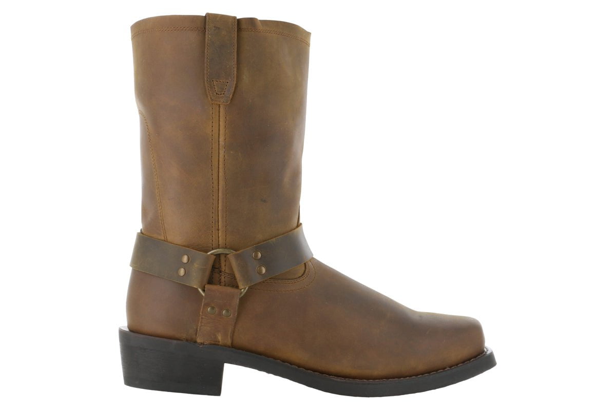 Dingo Dean Harness Boot Brown - Durable Leather Motorcycle Boots for Men - Perfect for Riding, Work & Outdoor Adventures