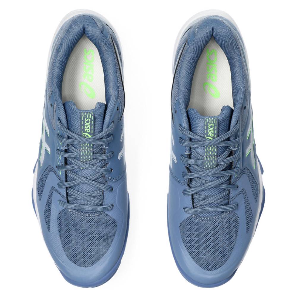 ASICS Blade FF Men's Indoor Volleyball Shoes - Lightweight Court Shoes for Badminton/Tennis/Squash (Blue/Lime) - Perfect for Competitive Play & Training Sessions