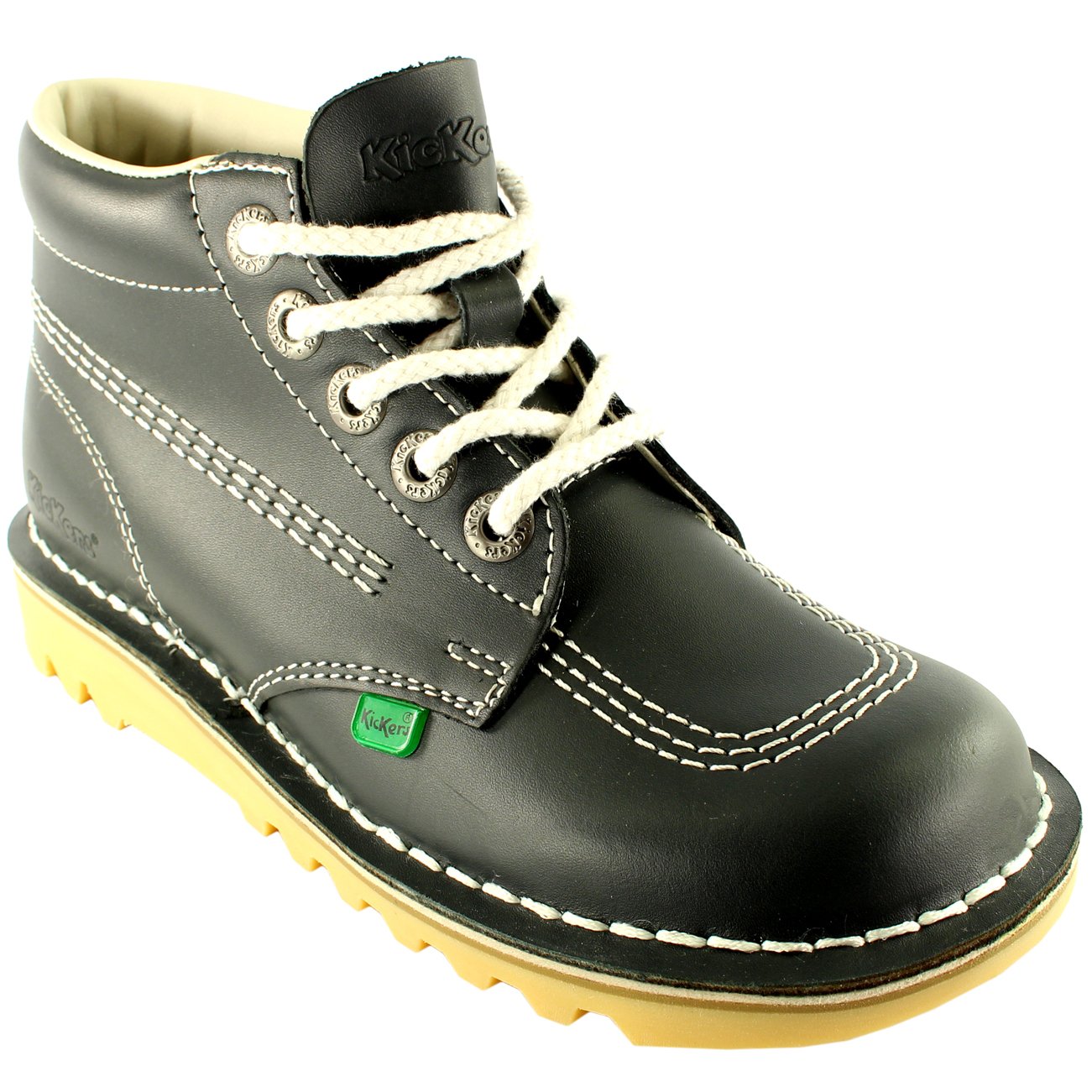 Kickers Unisex Kids Junior Kick Hi Leather Boots - Navy Size 13 | Waterproof School Shoes for Boys & Girls | Perfect for School, Outdoor Play & Winter Wear