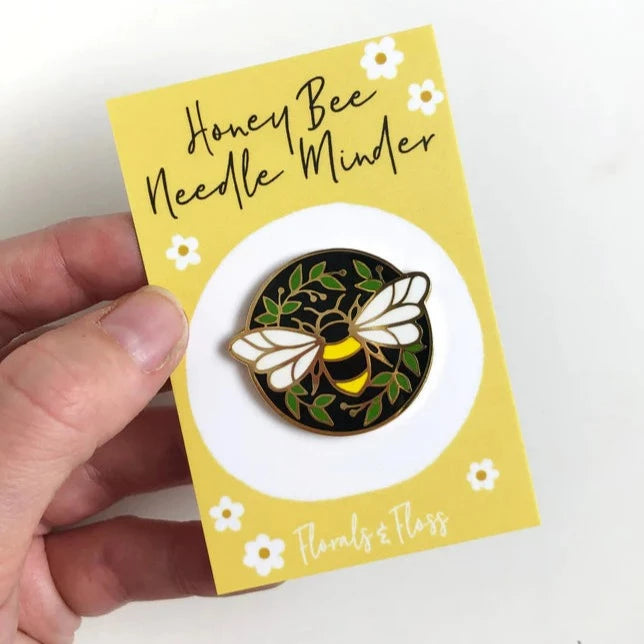 Honey Bee Needle Minder - Magnetic Needle Holder for Cross Stitch & Embroidery - Perfect for Sewing, Knitting & Craft Projects