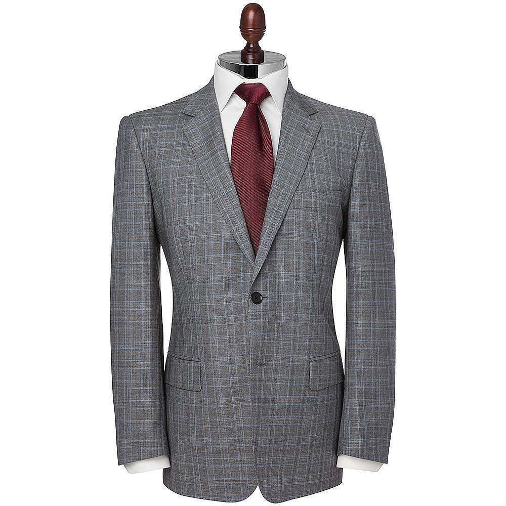 HB 1890 Prince of Wales Single Breasted Wool Suit for Men | Classic Business & Formal Attire | Perfect for Weddings, Office & Special Occasions
