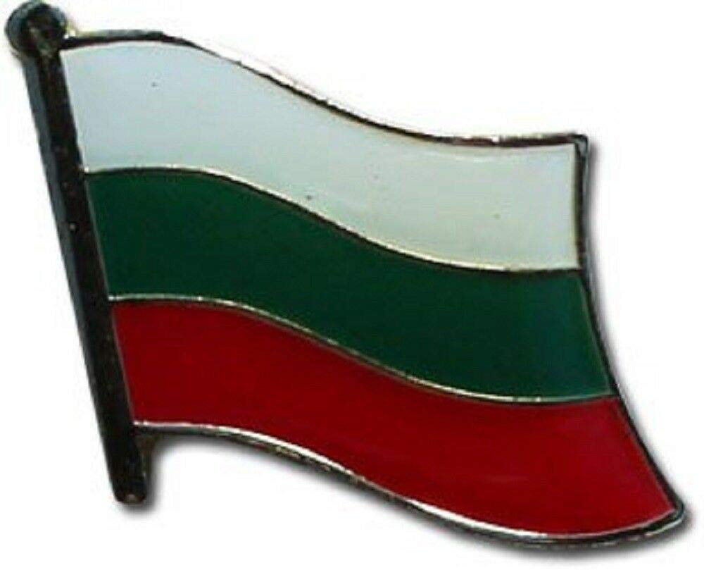 Bulgaria Flag Lapel Pin Set of 6 - Premium Motorcycle Hat Accessories & Clothing Studs - Perfect for Biker Gear, Caps, Jackets & Backpacks