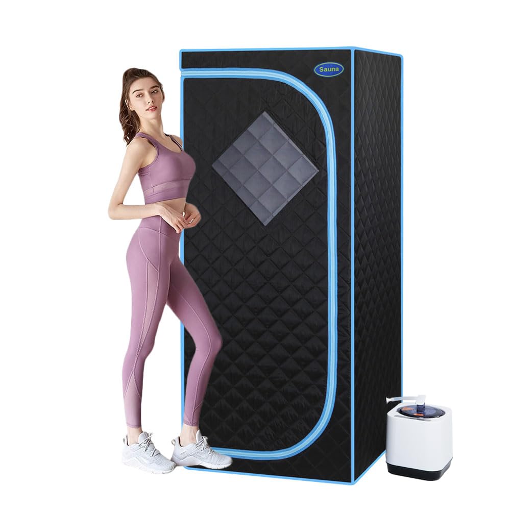 Portable Full Size Steam Sauna for Home Spa | Remote Control & Foldable Chair Included | 60-Min Timer | Perfect for Relaxation, Detox & Muscle Recovery at Home