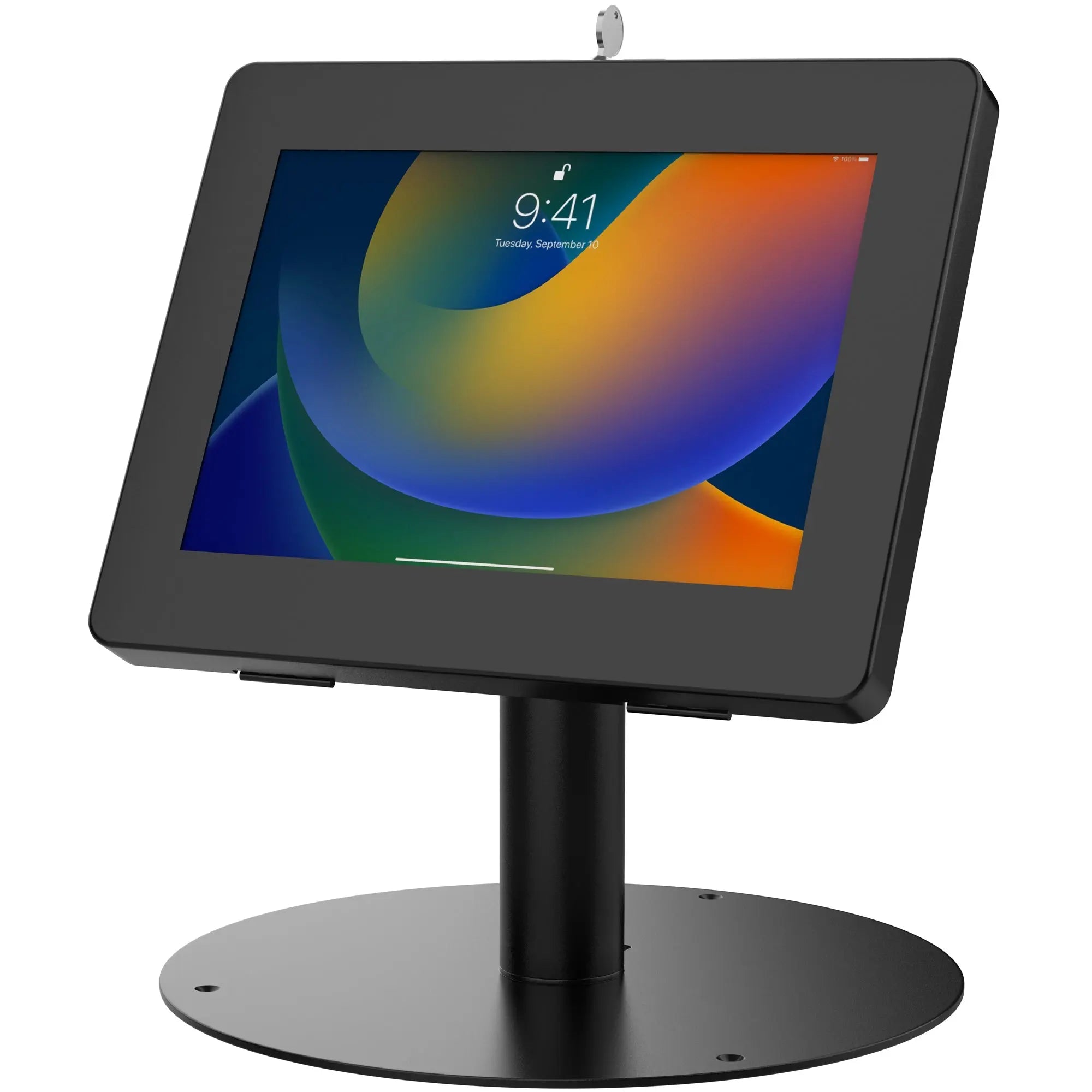 HyperFlex Security Tablet Kiosk Stand - Heavy Duty Adjustable Mount for iPad & Android Tablets - Perfect for Retail, Restaurants, and Self-Service Kiosks