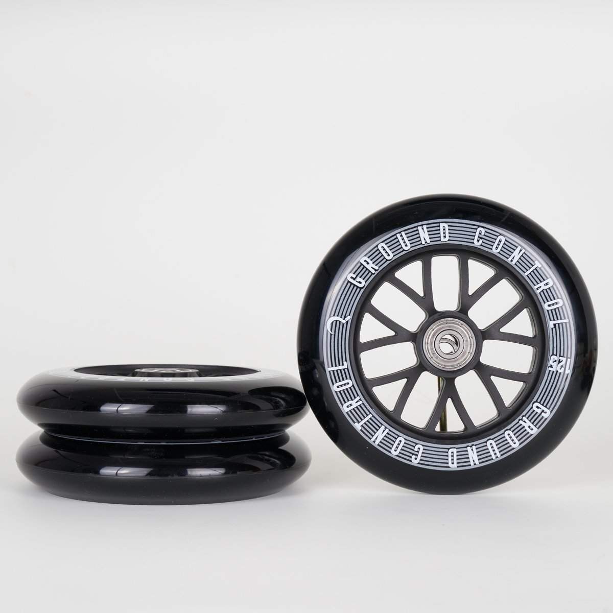 Ground Control 125mm Tri Wheels & Titen Abec 9 Bearings (3 Pack) - Premium Skateboard Wheels for Longboards, Cruisers & Street Skating - Smooth Ride & High Speed Performance
