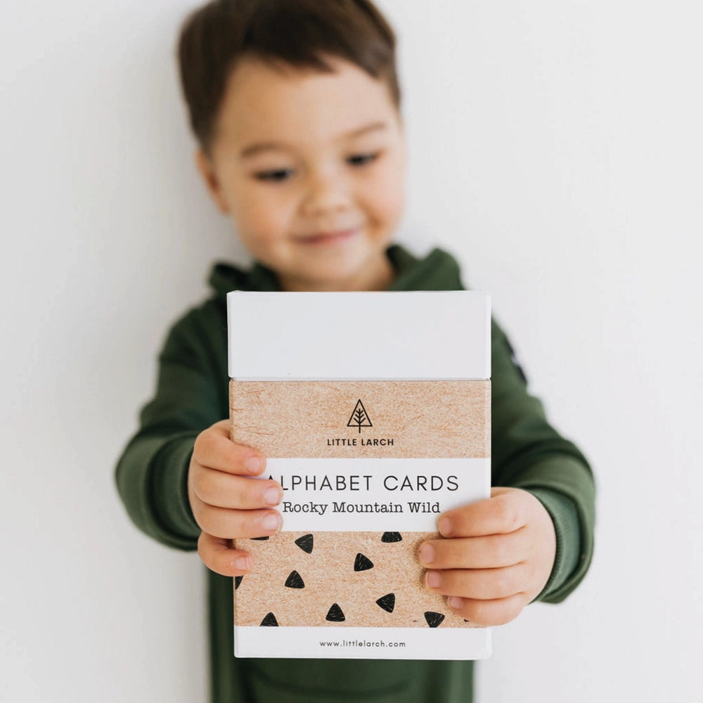 Little Larch Alphabet Flash Cards for Kids - Educational ABC Learning Cards with Rocky Mountain Design - Perfect for Preschool, Homeschool & Early Childhood Development