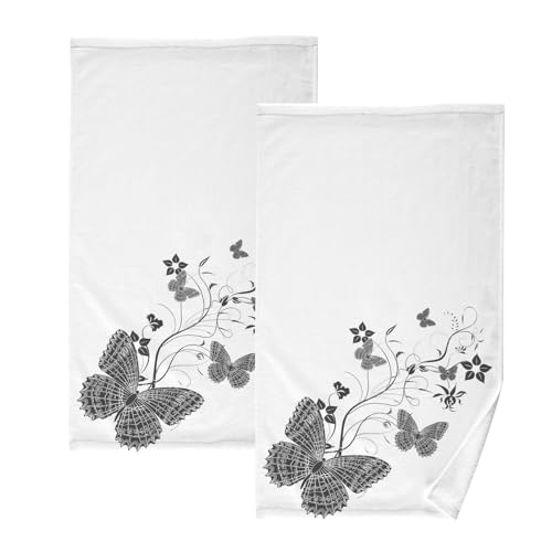 Butterfly Black White Simple