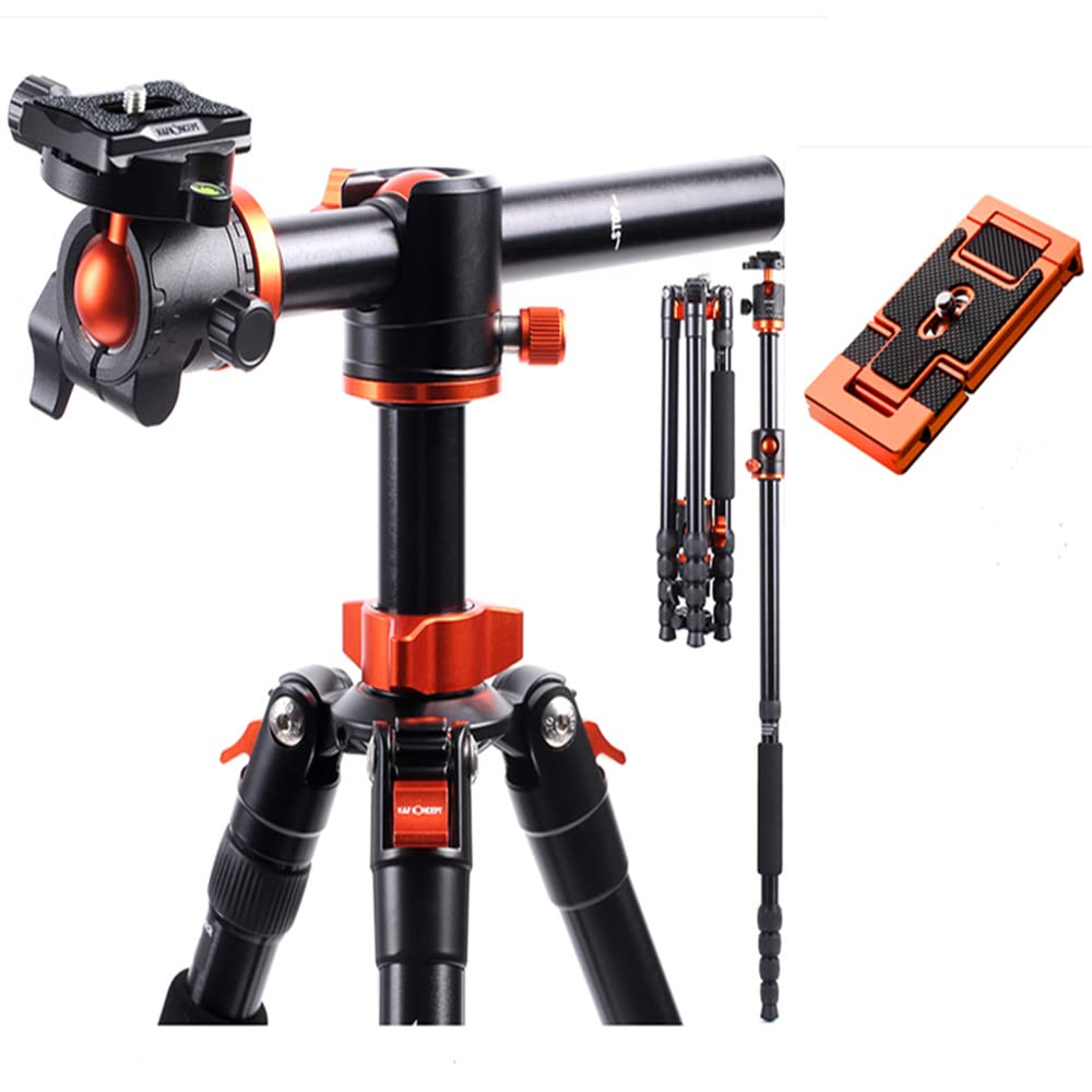 67 Inch Professional Camera Tripod with Quick Release Plate - Lightweight Aluminum Alloy Tripod Stand for DSLR Cameras, Video Shooting, Vlogging, and Outdoor Photography