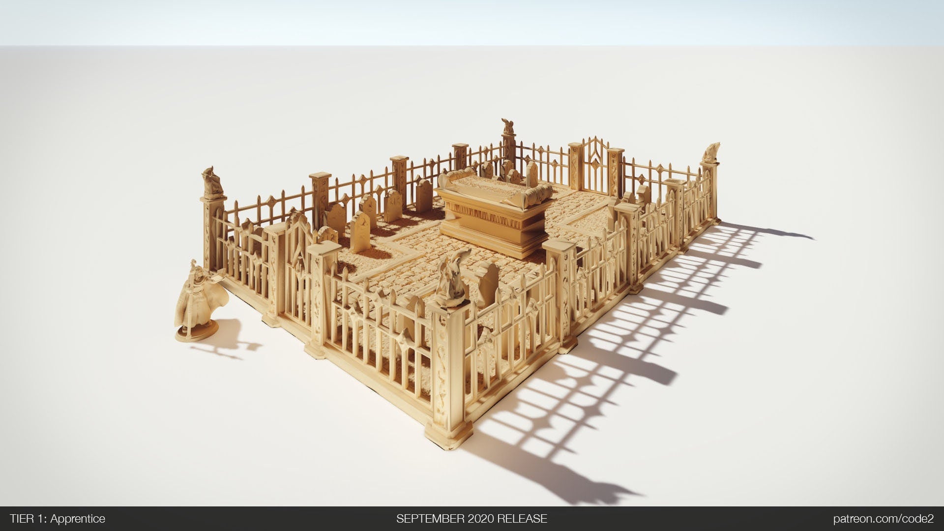 28mm Graveyard Terrain Set for Dungeons and Dragons - Miniature Scenery for RPG Tabletop Gaming & Wargaming Battle Maps