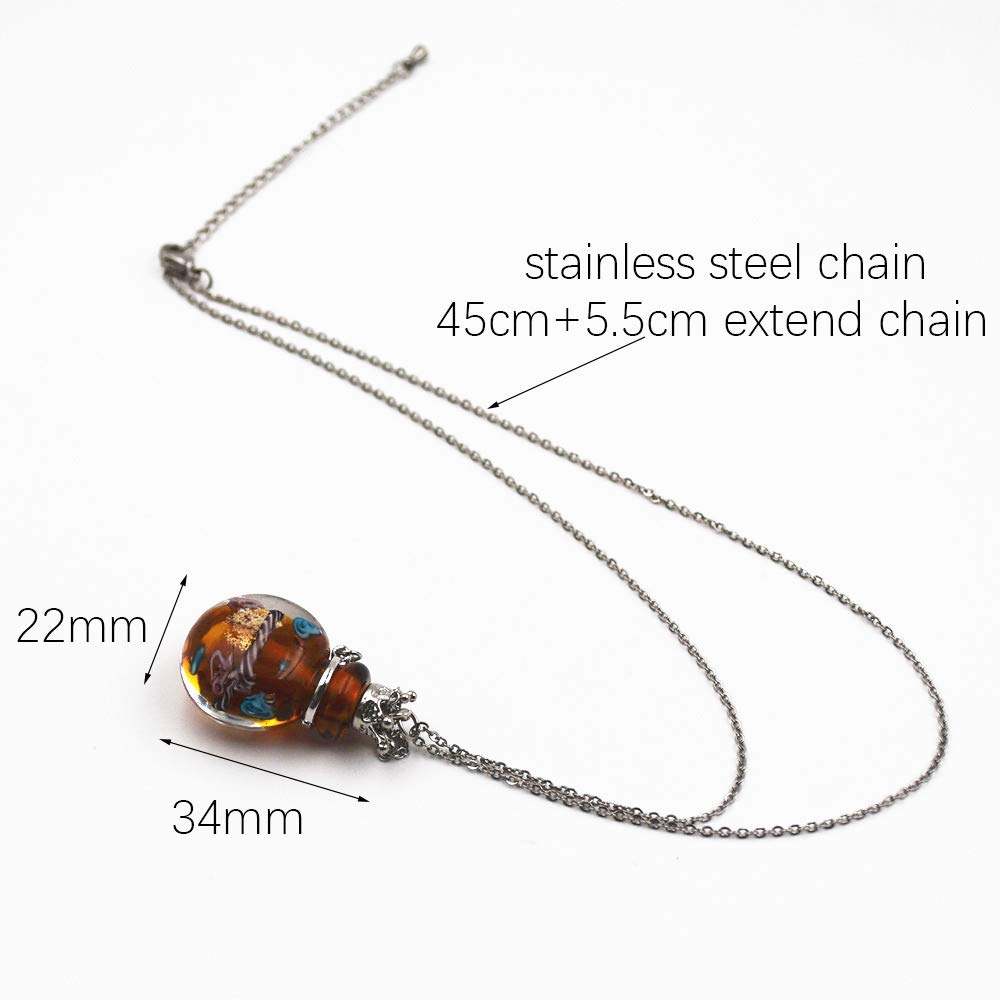 Royal Blue Stainless Steel Perfume Pendant Necklace - Aromatherapy Essential Oil Diffuser Charm for Women, Gift for Her | Perfect for Daily Wear, Meditation & Yoga