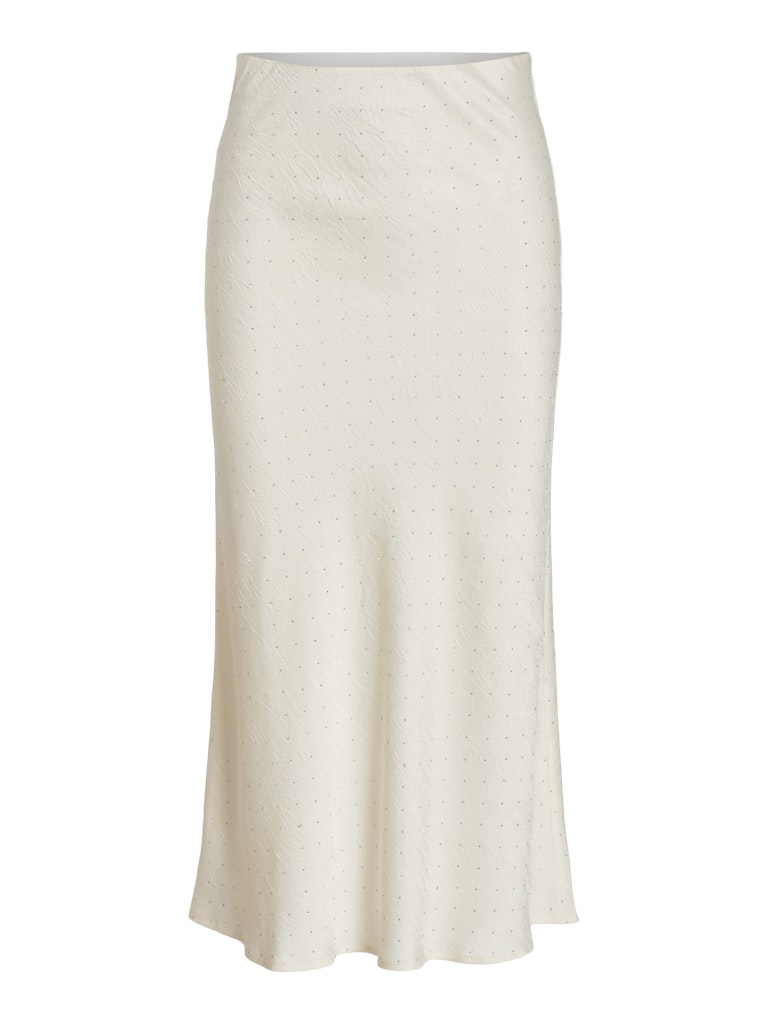 Celina Rhinestone Midi Skirt for Women - Sparkly A-Line Party Dress in Birch Color | Perfect for Cocktail Parties, Weddings & Evening Events
