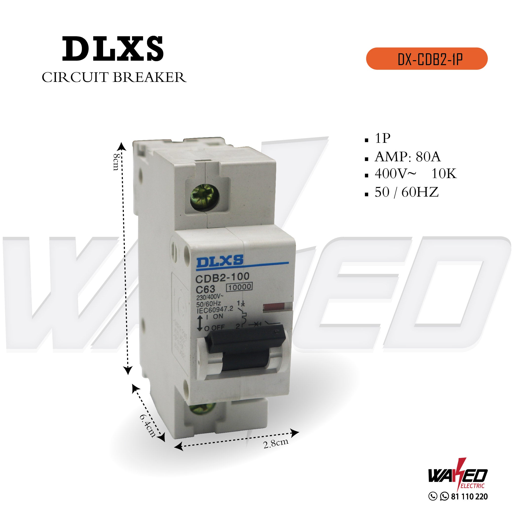 80-100A Single Phase Circuit Breaker 10KA - High Amp Electrical Protection for Home, Industrial & Commercial Use