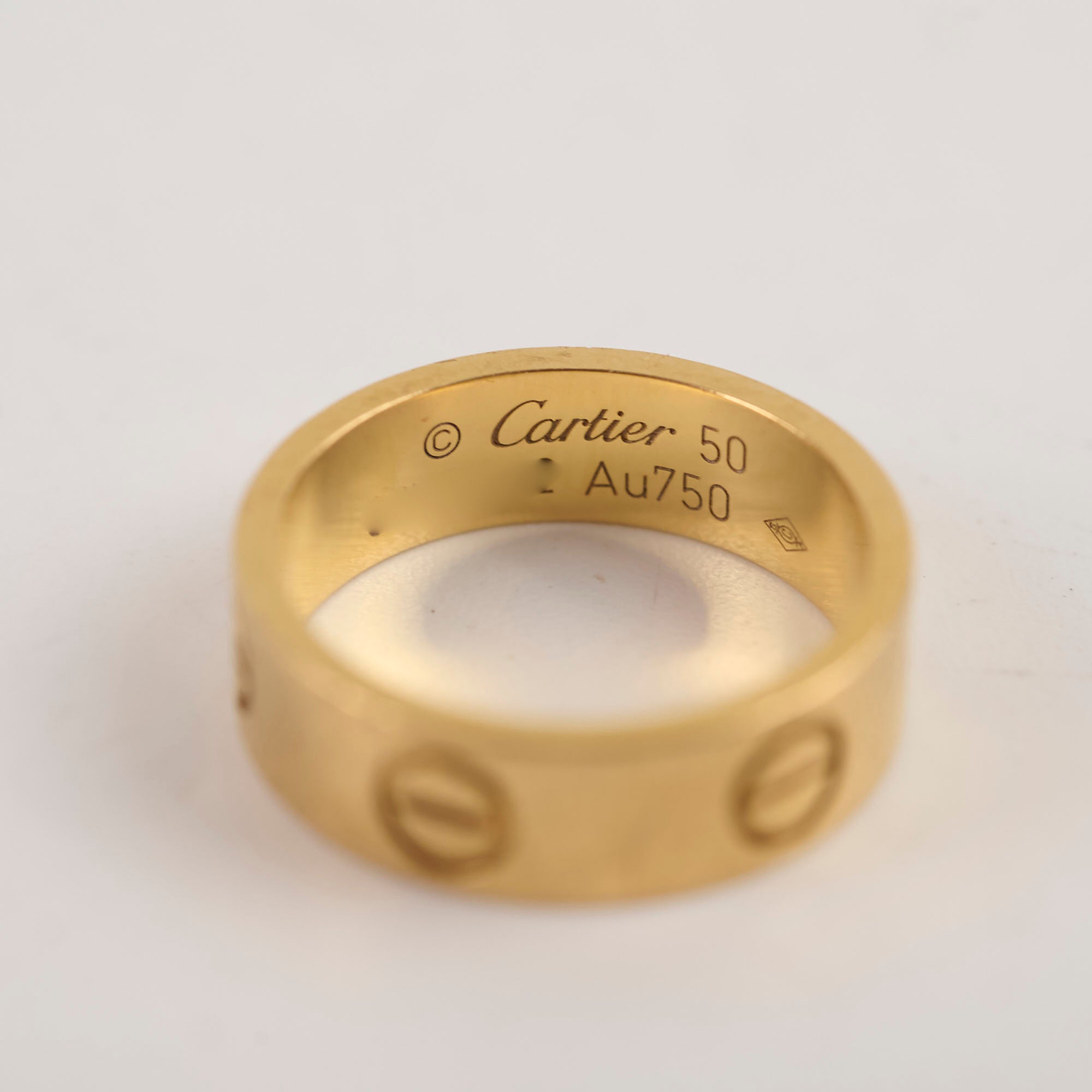 Cartier Love Ring 18K Gold Size 50 - Luxury Wedding Band for Women & Men, Perfect for Engagement, Anniversary & Romantic Gifts