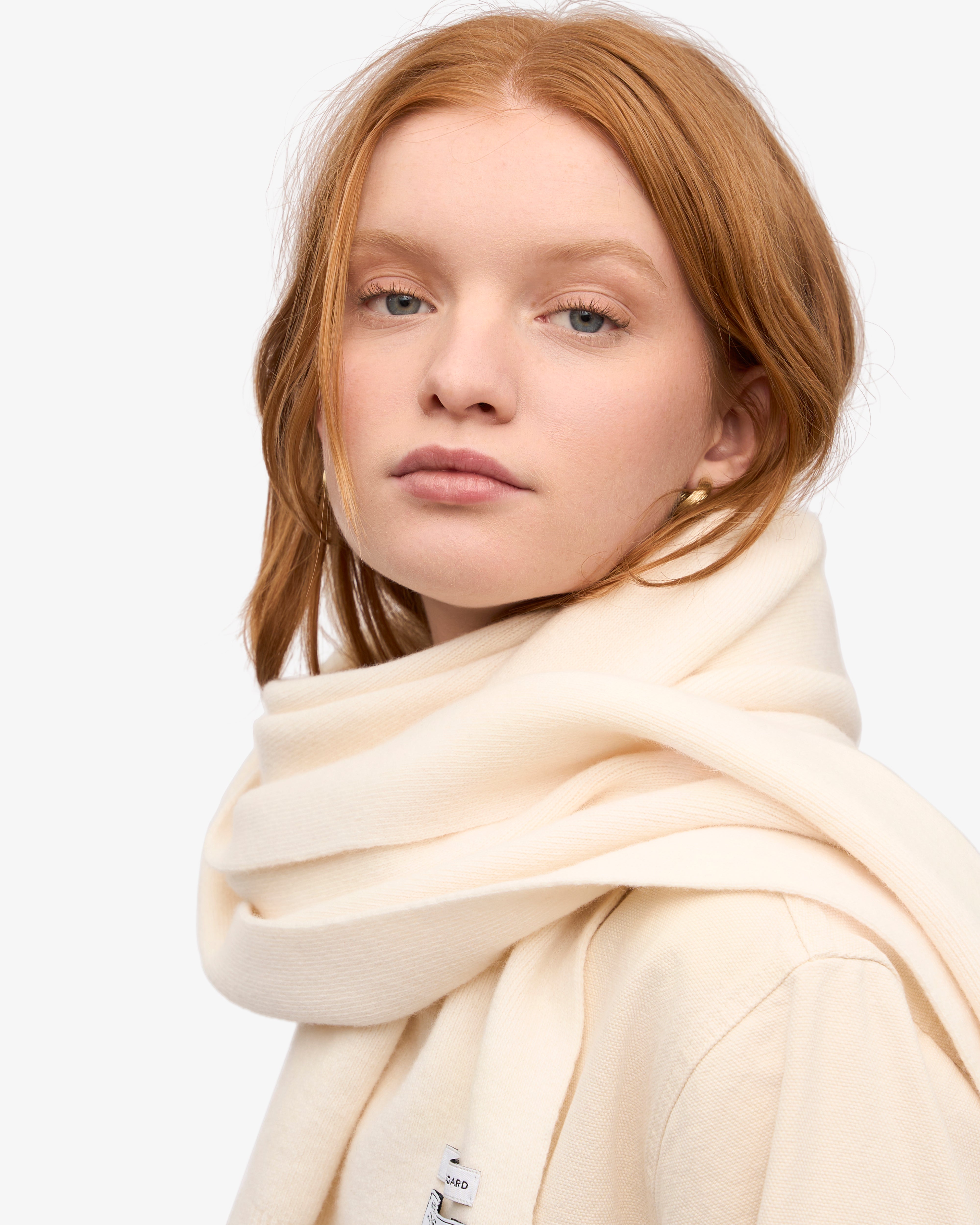 Premium Merino Wool Scarf for Women & Men - Soft & Warm Winter Accessory - Optical White Cashmere-Like Wrap - Perfect for Cold Weather, Outdoor Activities & Fashion Styling