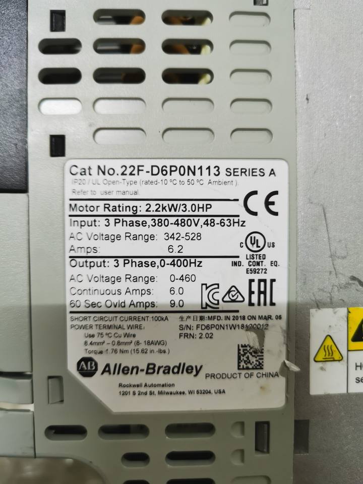 Abpowerflex MAc Frequency Drive Inverters 22F D6P0N113 - Industrial Automation & Motor Control for HVAC, Pumps & Conveyor Systems