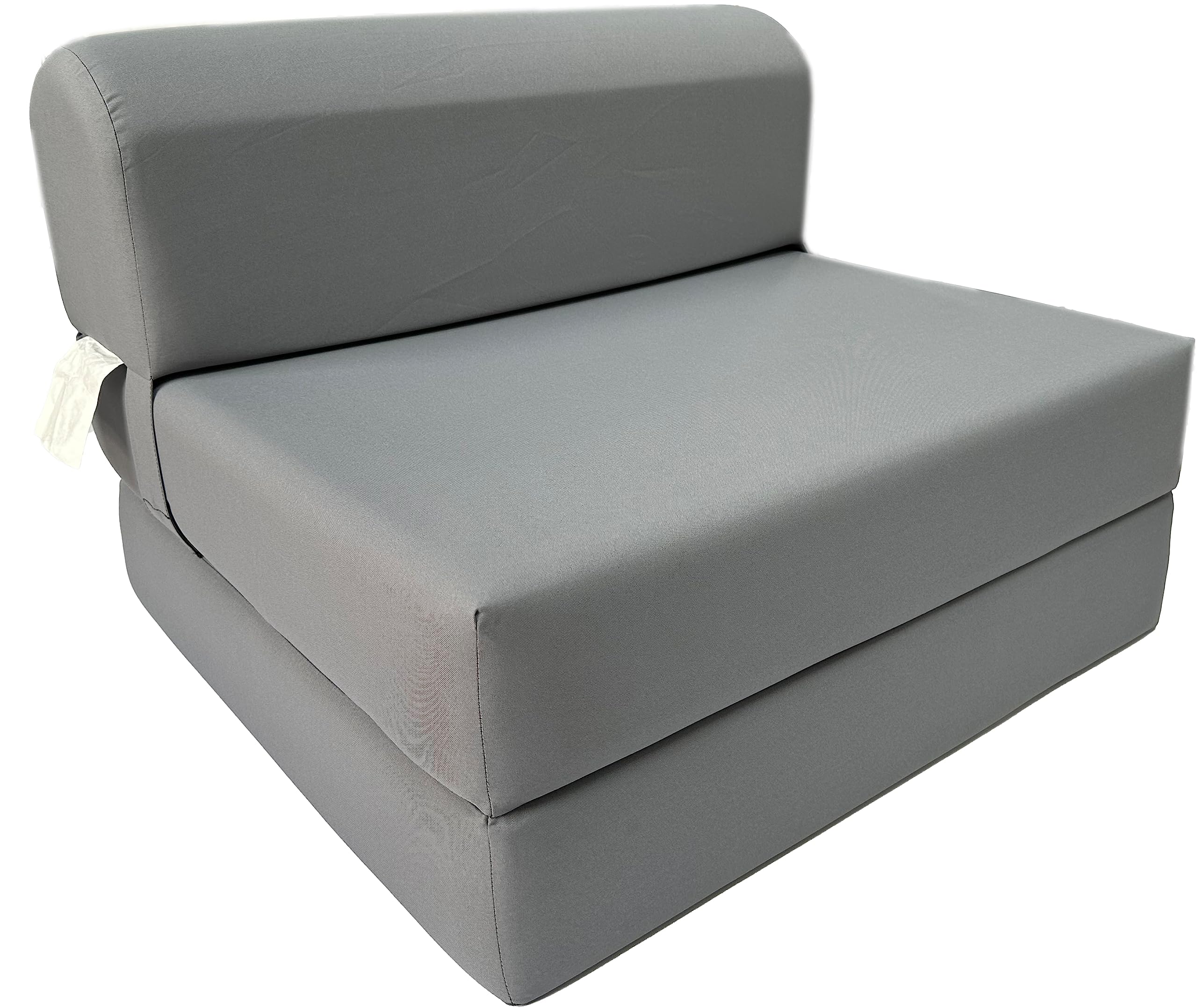 D&D Gray Futon Sleeper Chair - Foldable Convertible Sofa Bed with High Density Foam (70