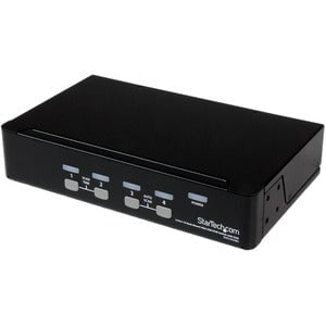 4 Port 1U Rackmount USB KVM Switch with OSD - Control Multiple Servers from One Console | Ideal for Data Centers, Server Rooms & IT Management